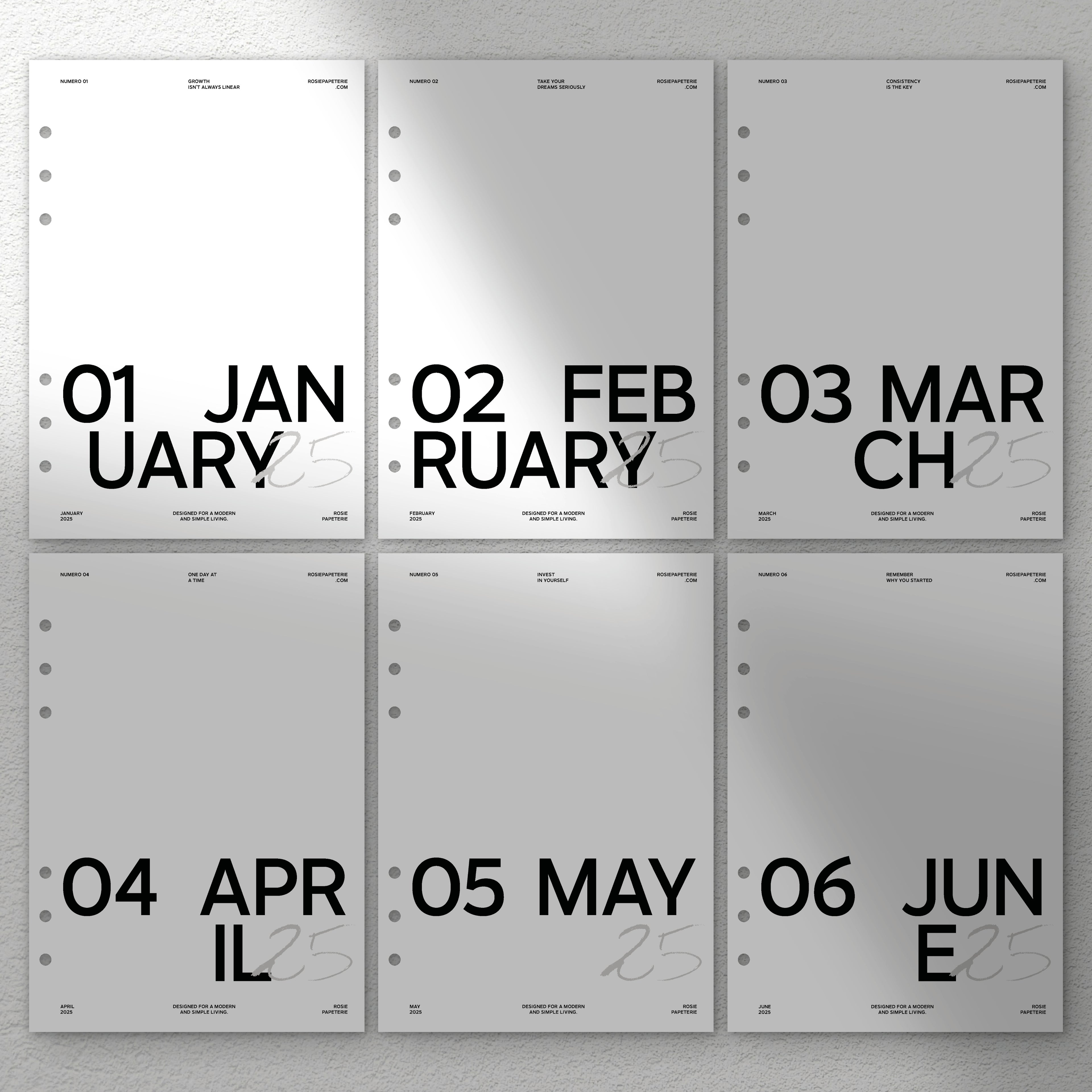 2025 Monthly Dashboard Set