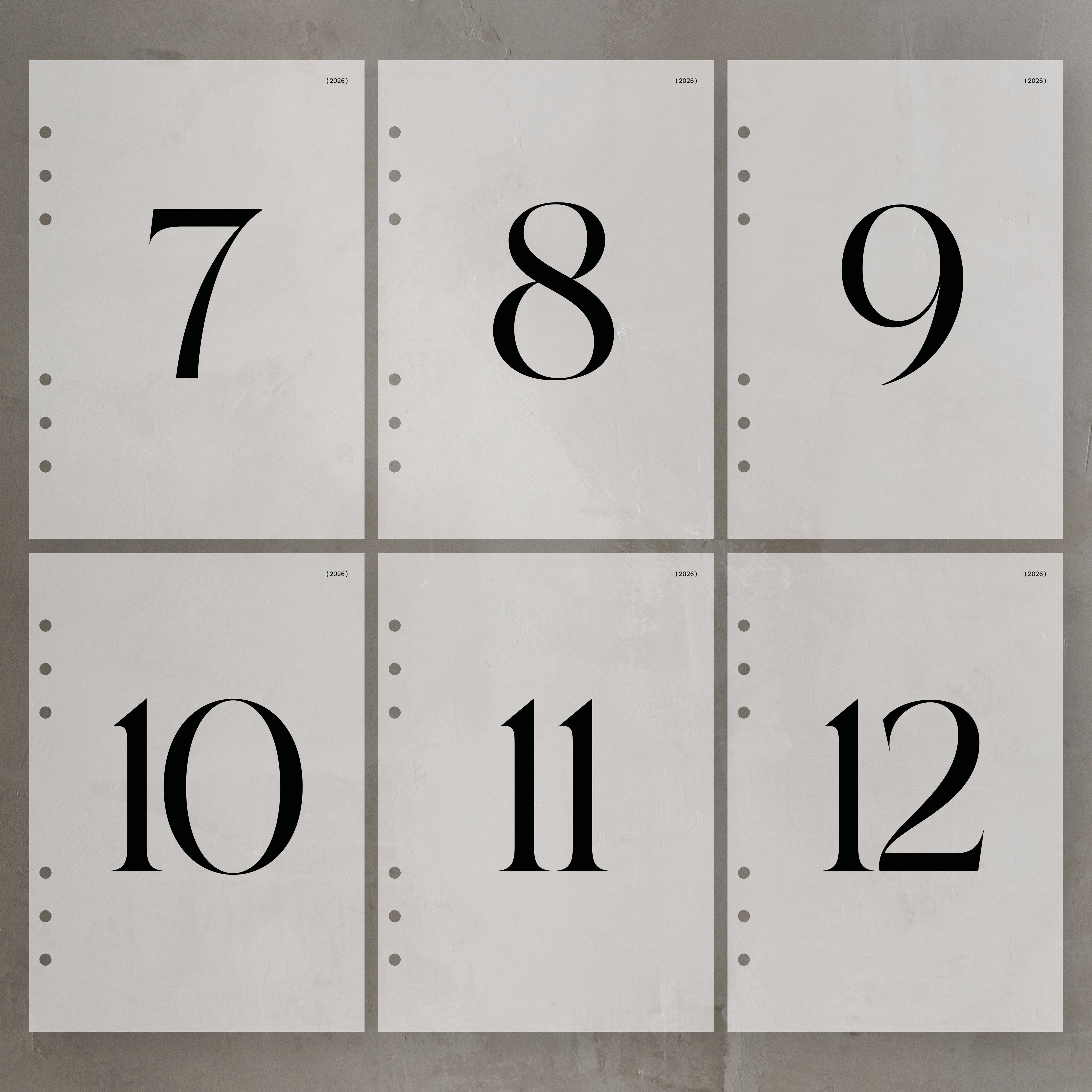 2026 Monthly Dashboard Set