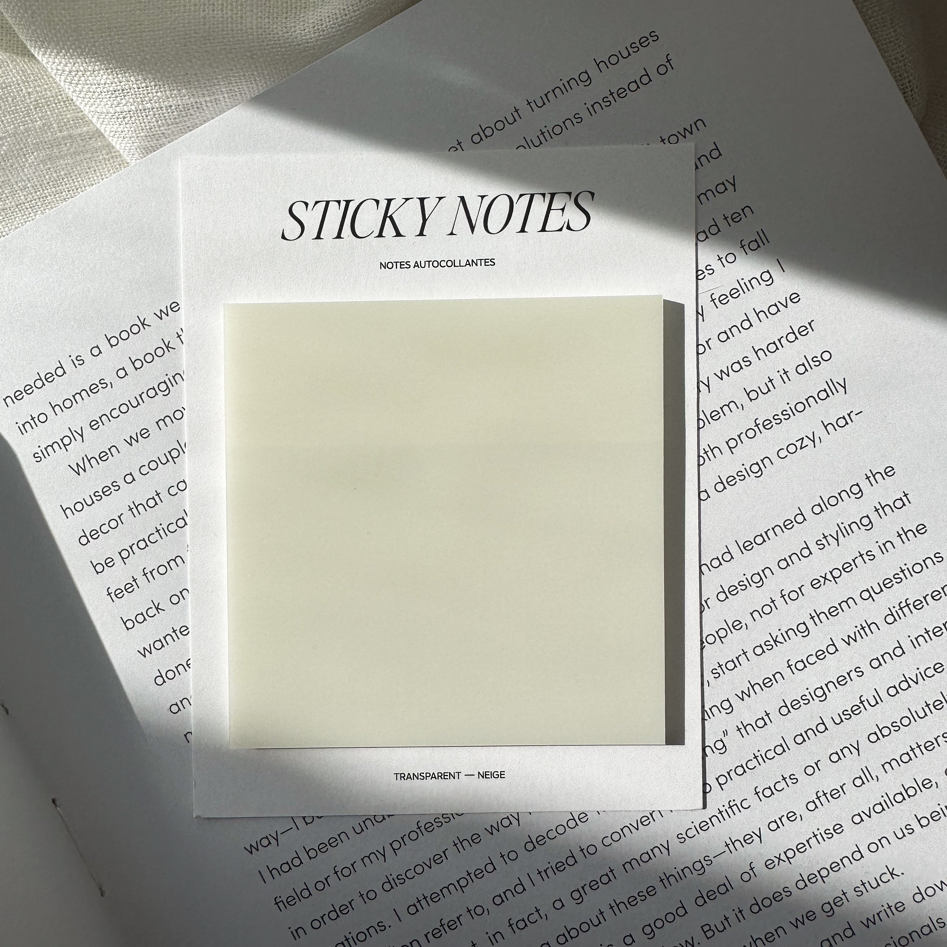 Large Square Transparent Sticky Notes – Rosie Papeterie