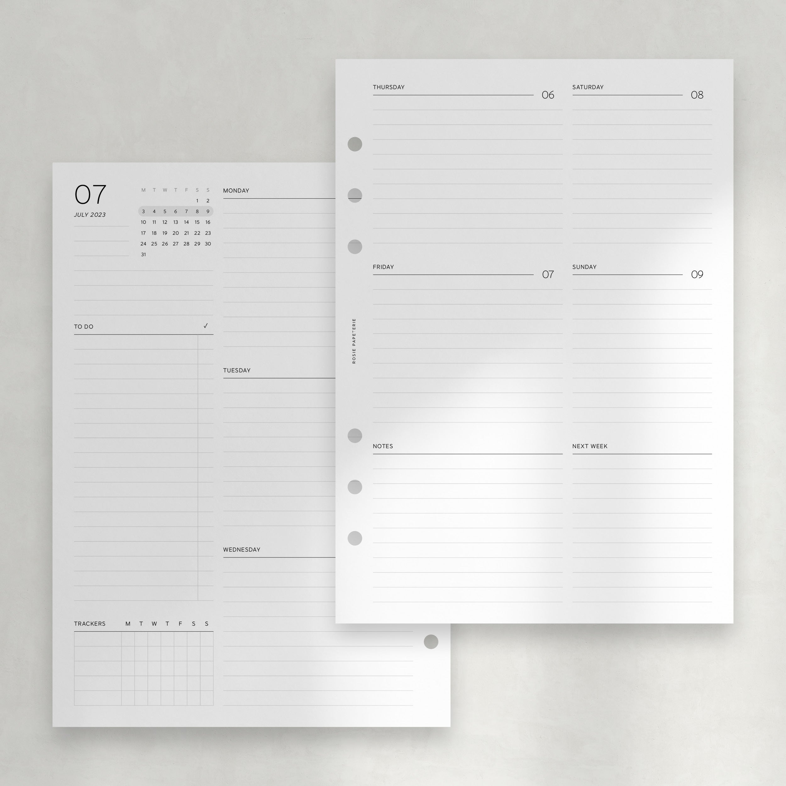  2023-2024 Weekly & Monthly Planner Refill, 11-Disc Discbound  2023-2024 Refill Planner, Runs from July 2023 to June 2024, Letter Size,  8.5 x 11, Ocean : Office Products