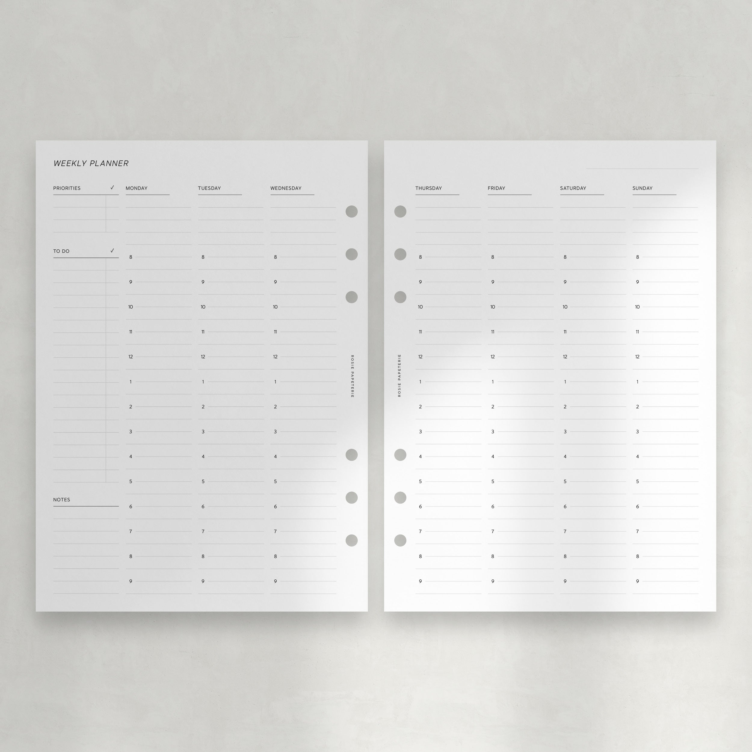 Horaire Détaillé Non-Daté - PDF