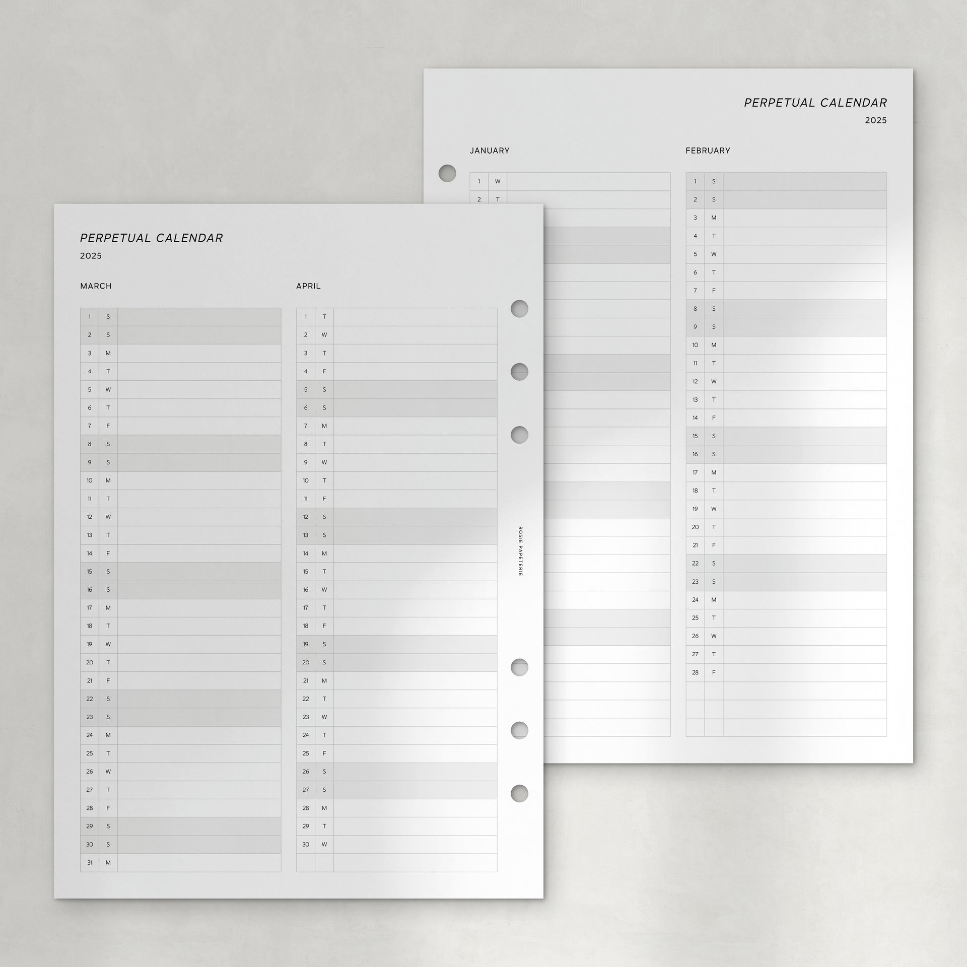 2025 Perpetual Calendar - PDF – Rosie Papeterie 2025-perpetual-calendar-pdf-rosie-papeterie