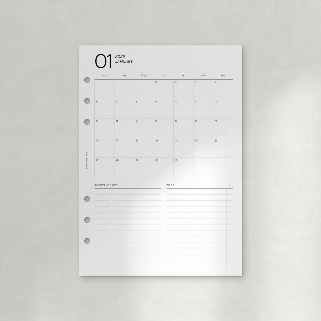 2025 Month on 1 Page