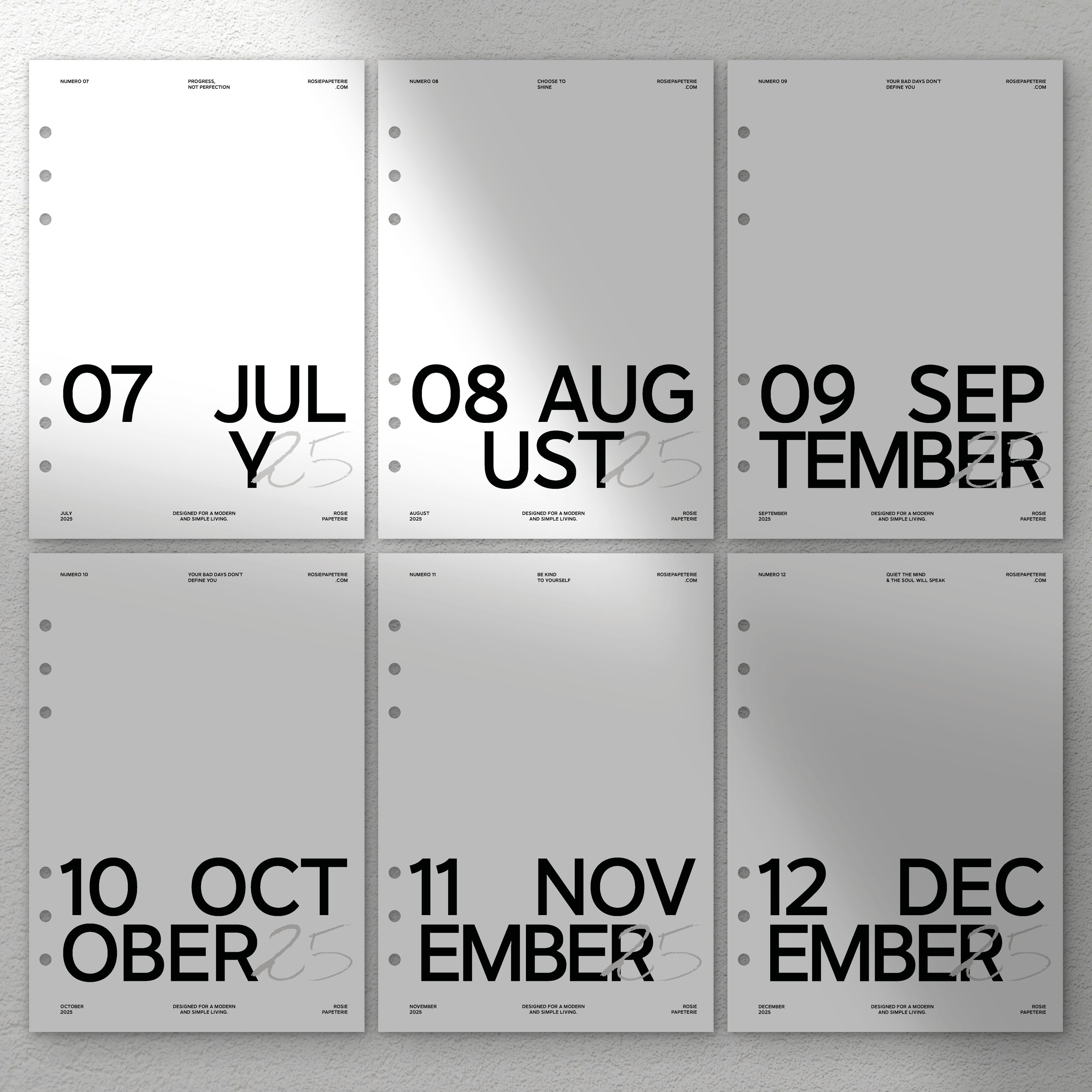 2025 Monthly Dashboard Set