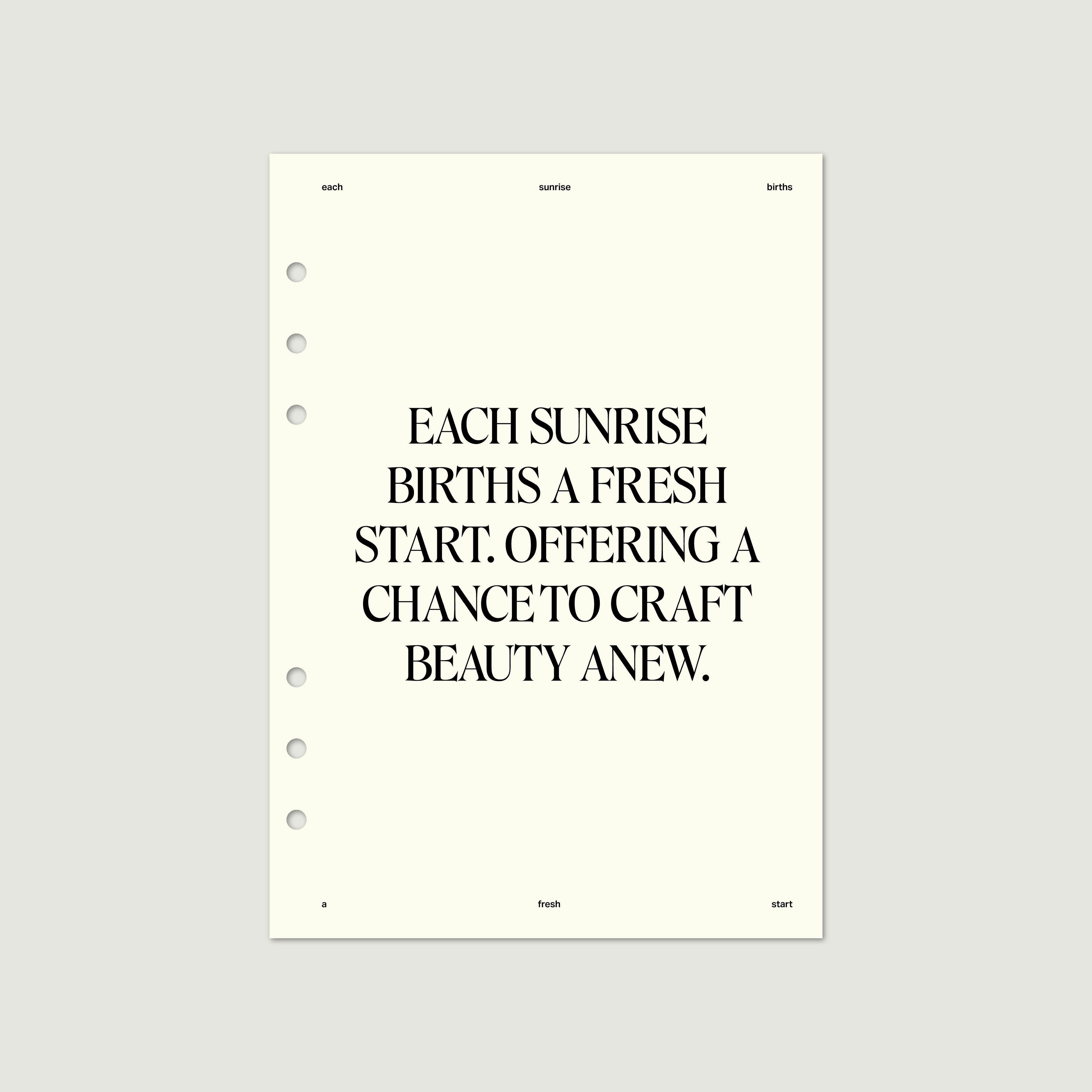 Tableau de bord Nouveau départ