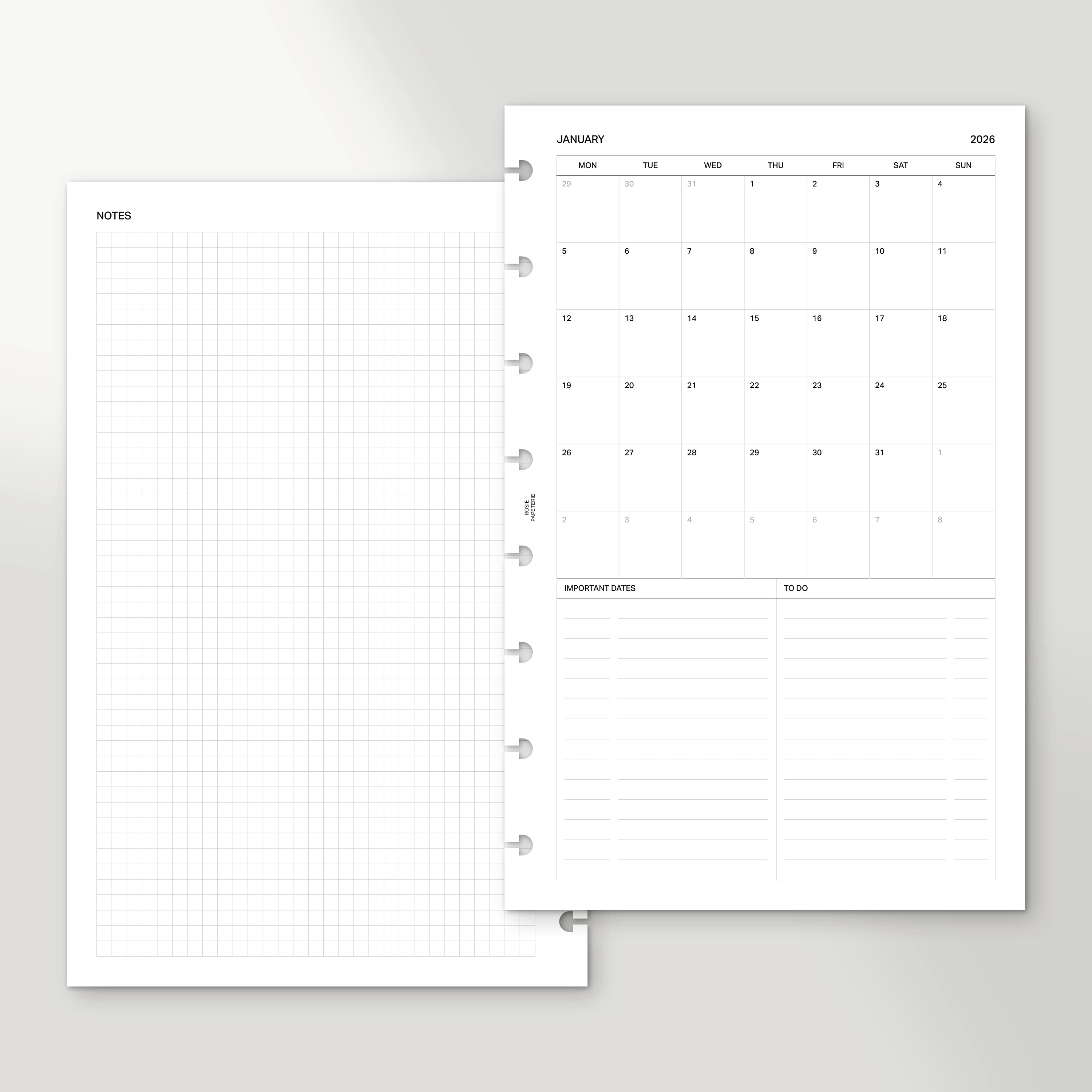 2026 Month on 1 Page