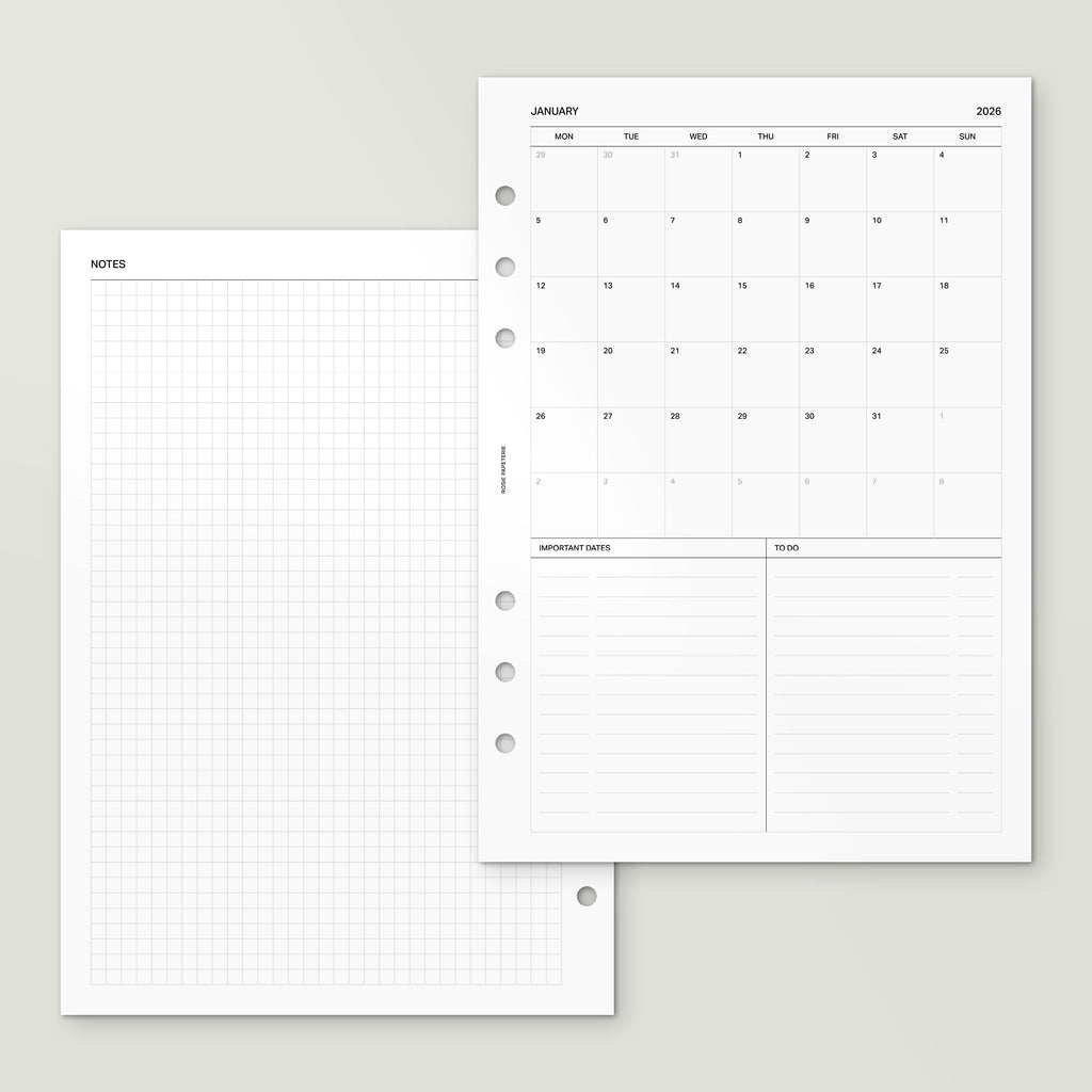 2026 Month on 1 Page - PDF
