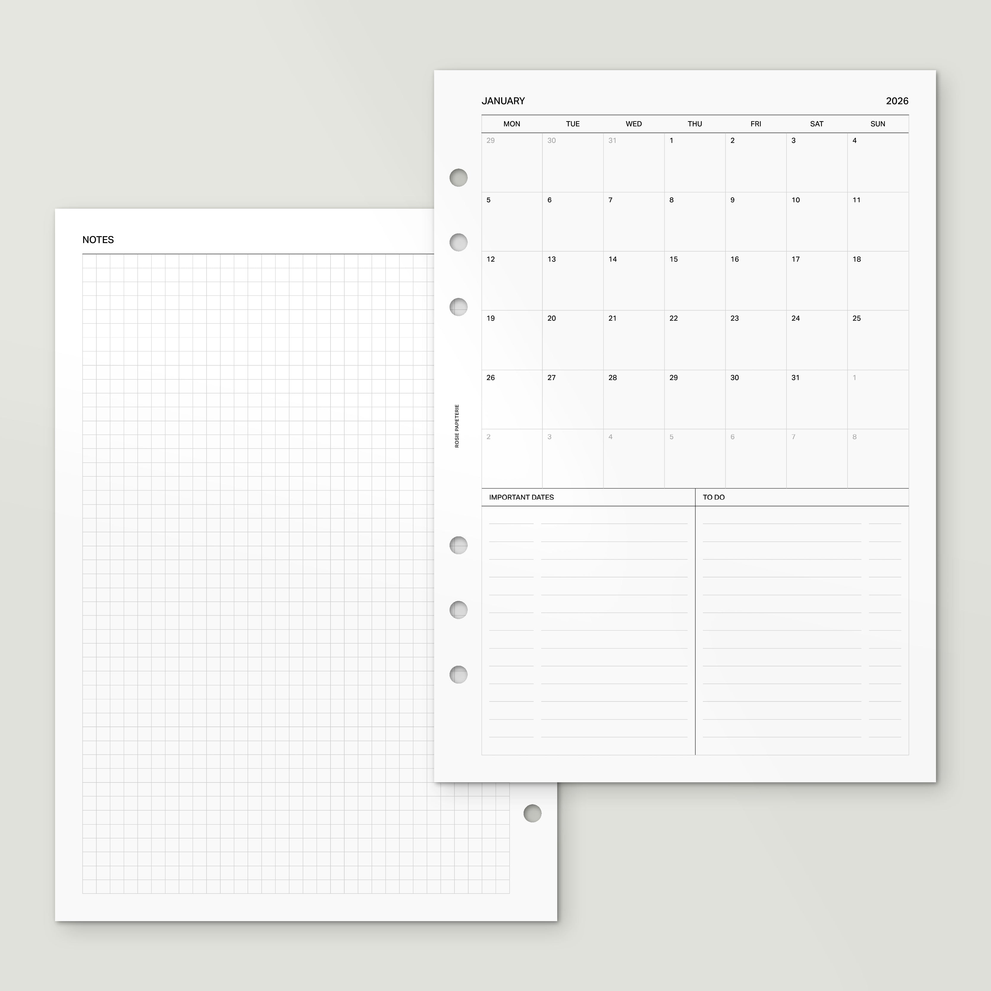 2026 Month on 1 Page - PDF