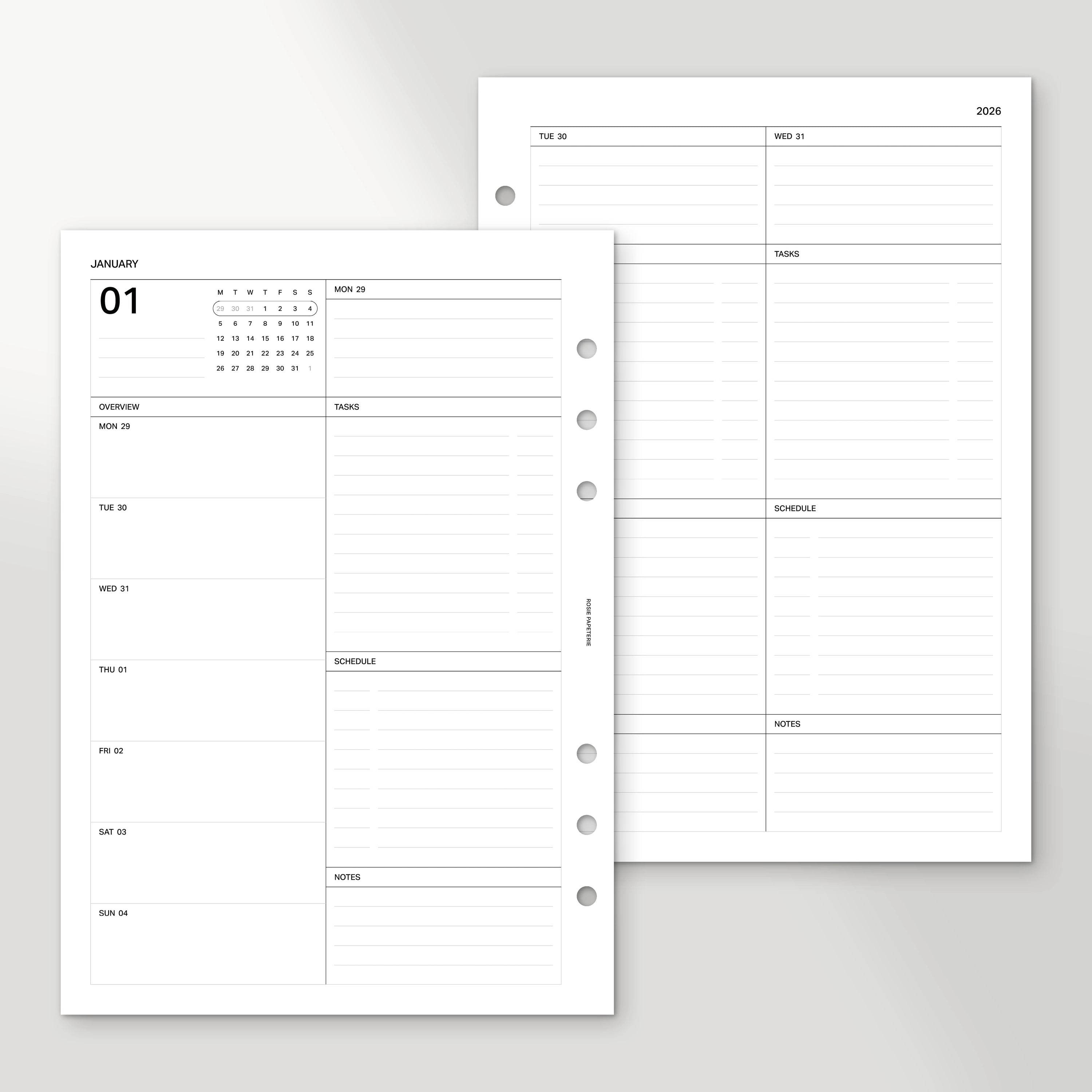 2026 Daily on 4 Pages