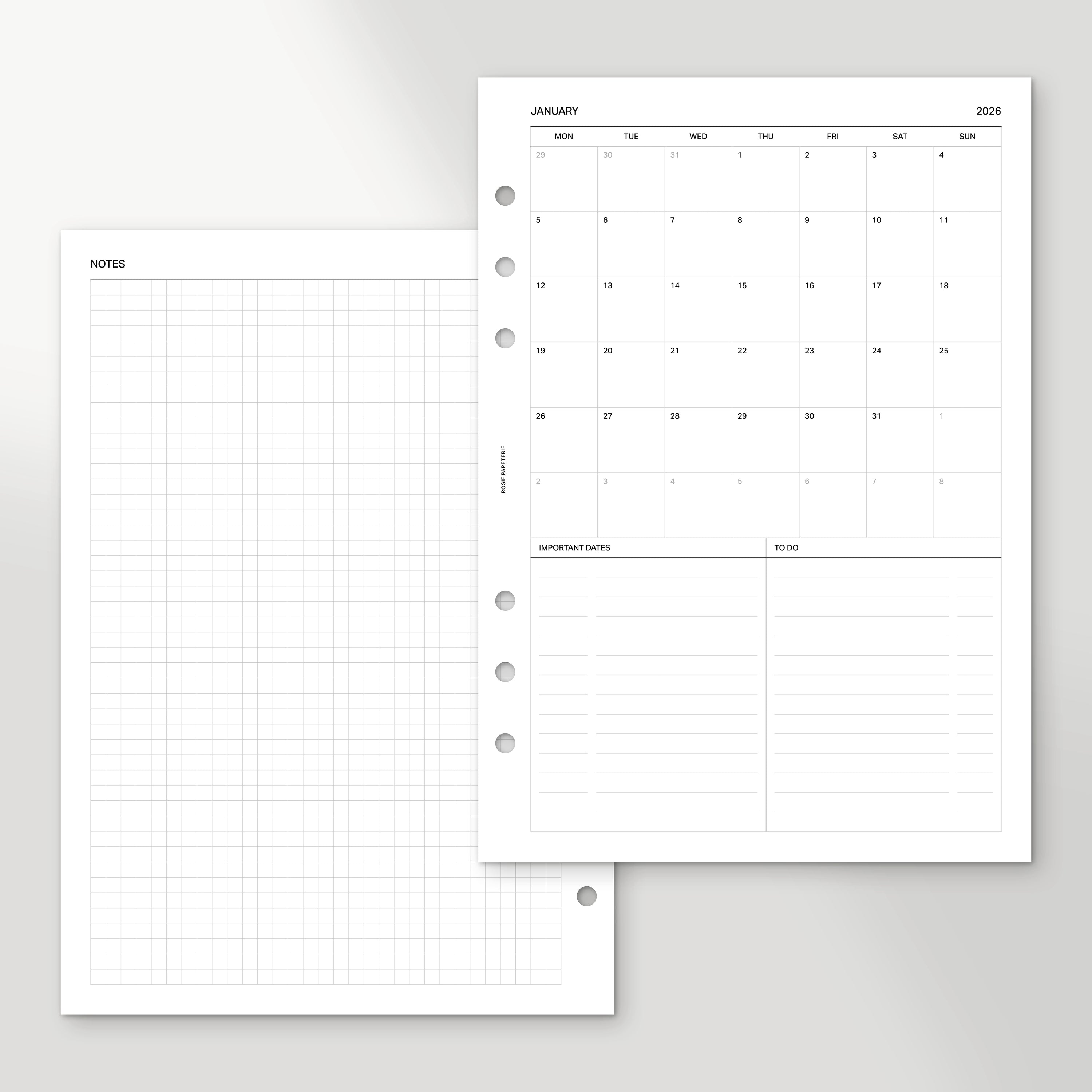 2026 Month on 1 Page