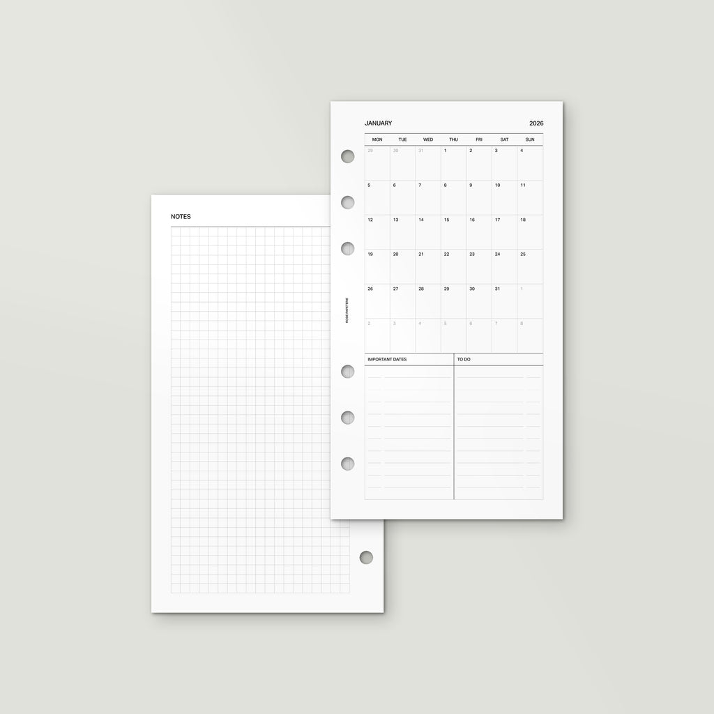 2026 Month on 1 Page - PDF