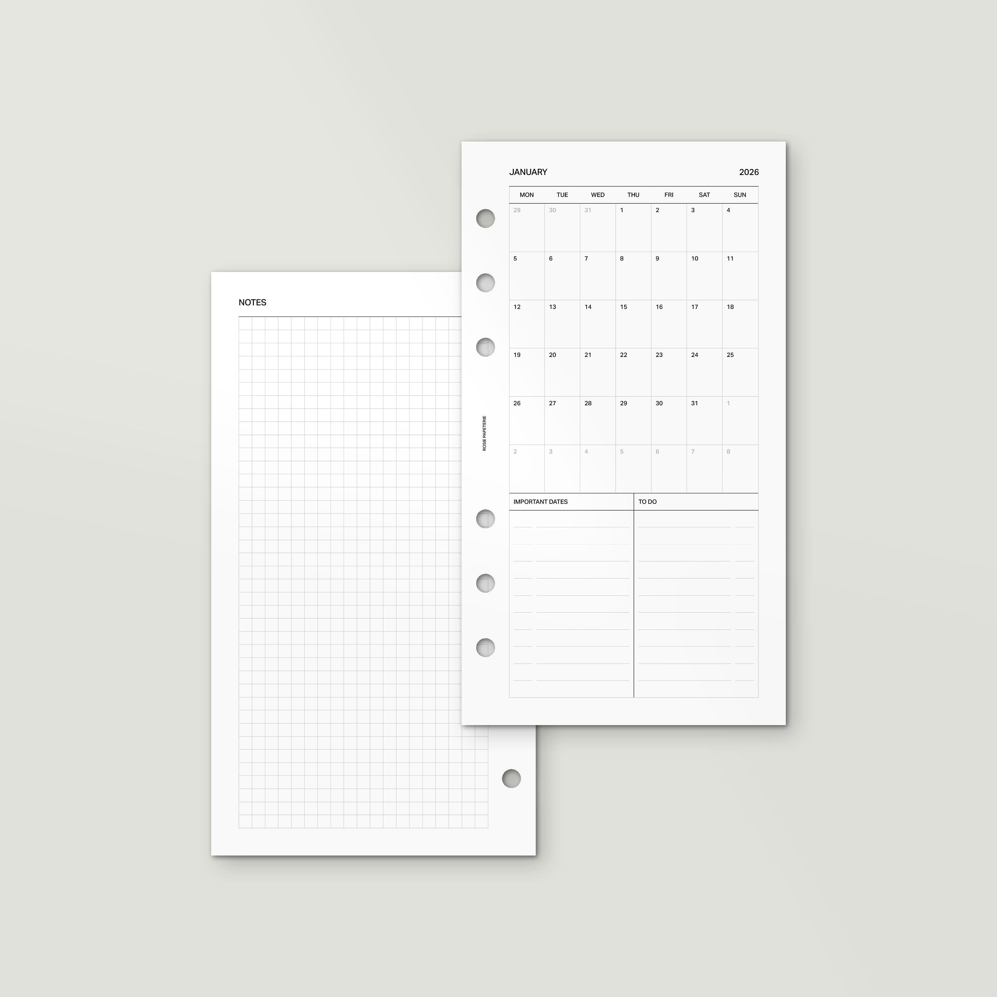 2026 Month on 1 Page - PDF