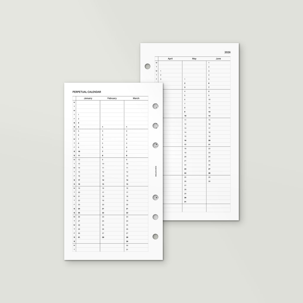 2026 Perpetual Calendar - PDF