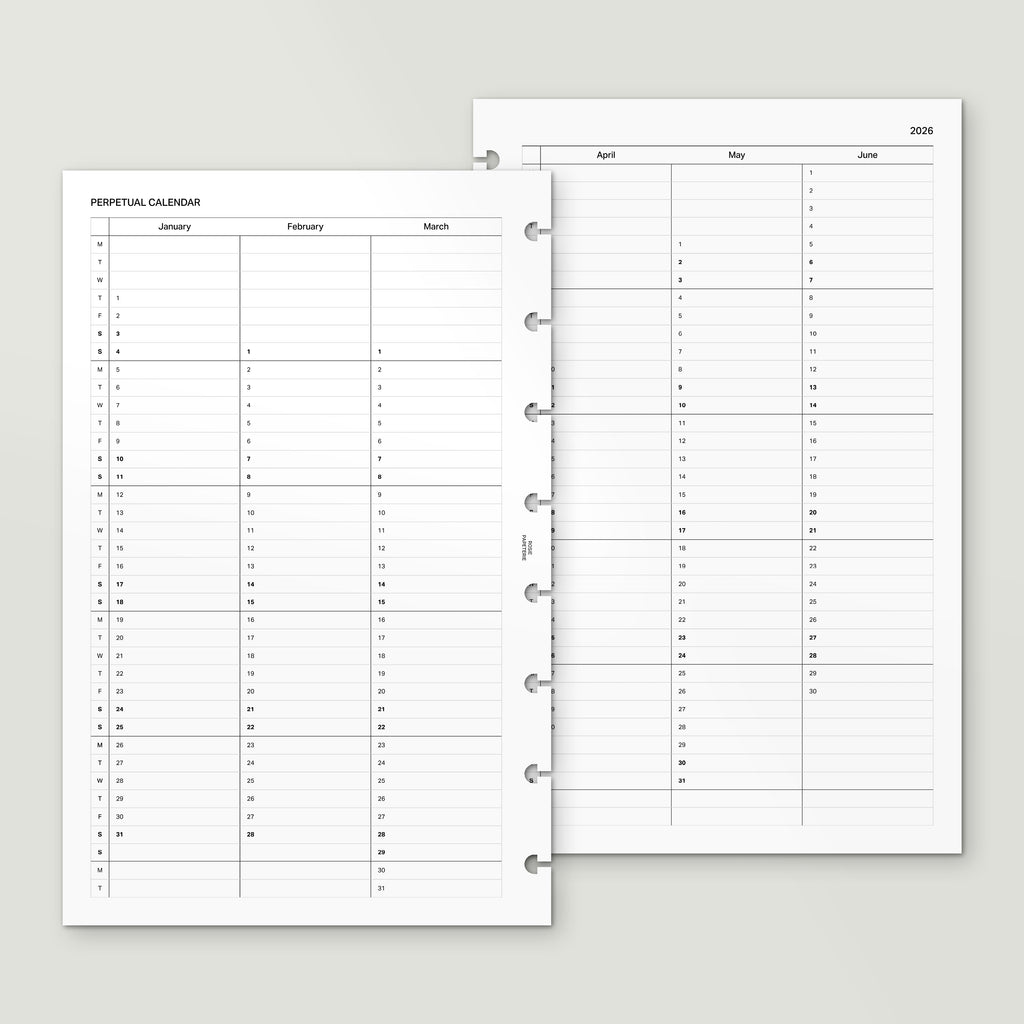 2026 Perpetual Calendar - PDF