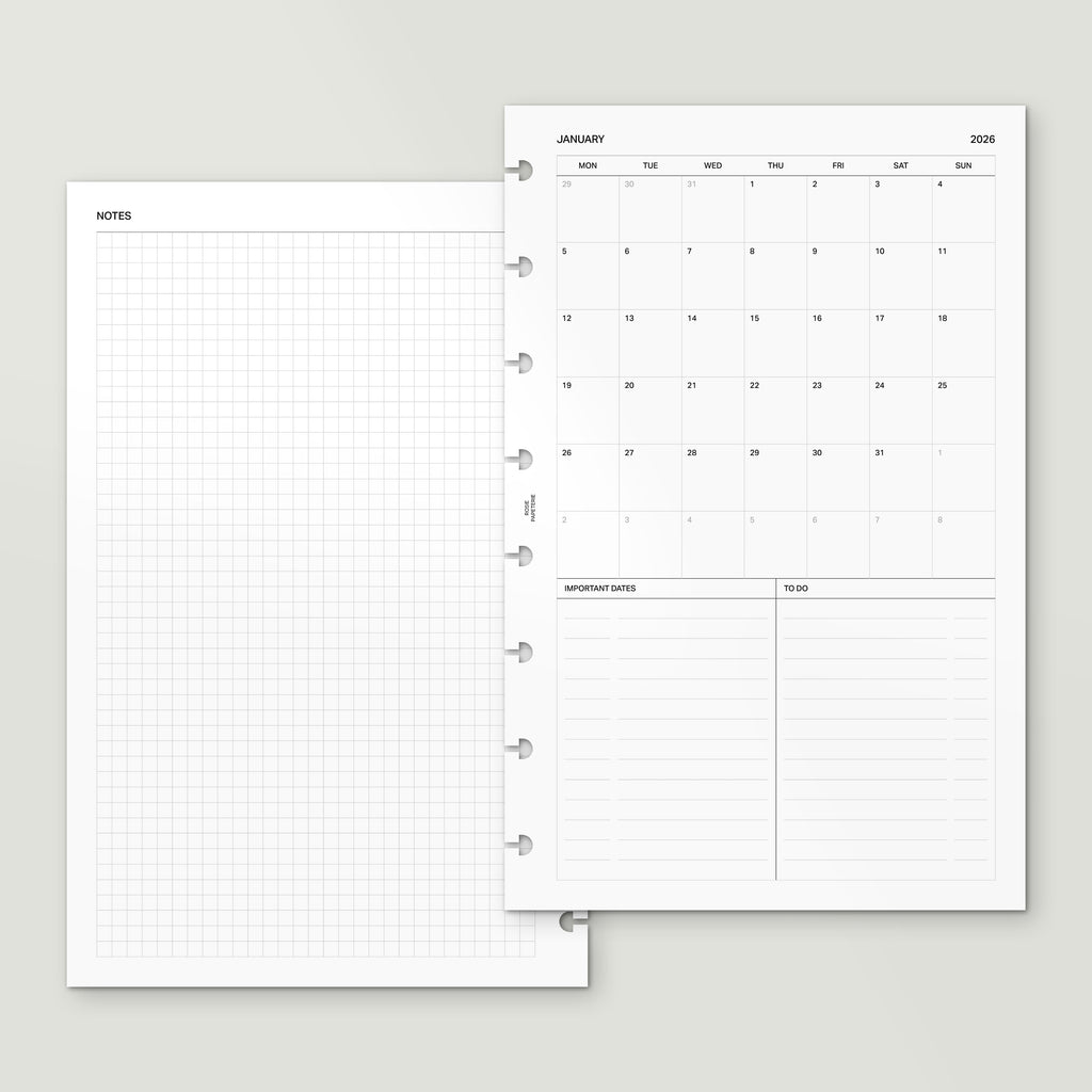 2026 Month on 1 Page - PDF