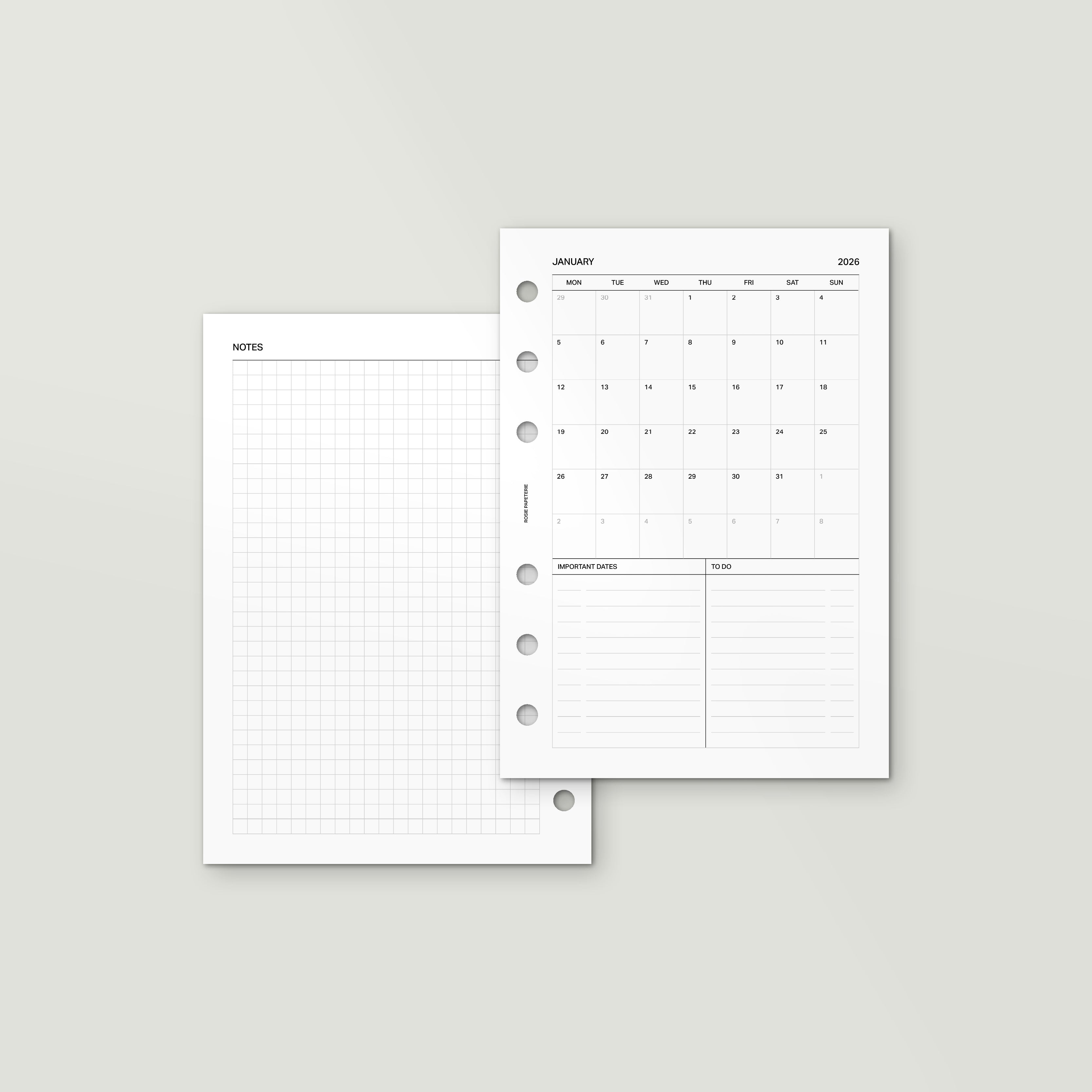 2026 Month on 1 Page - PDF