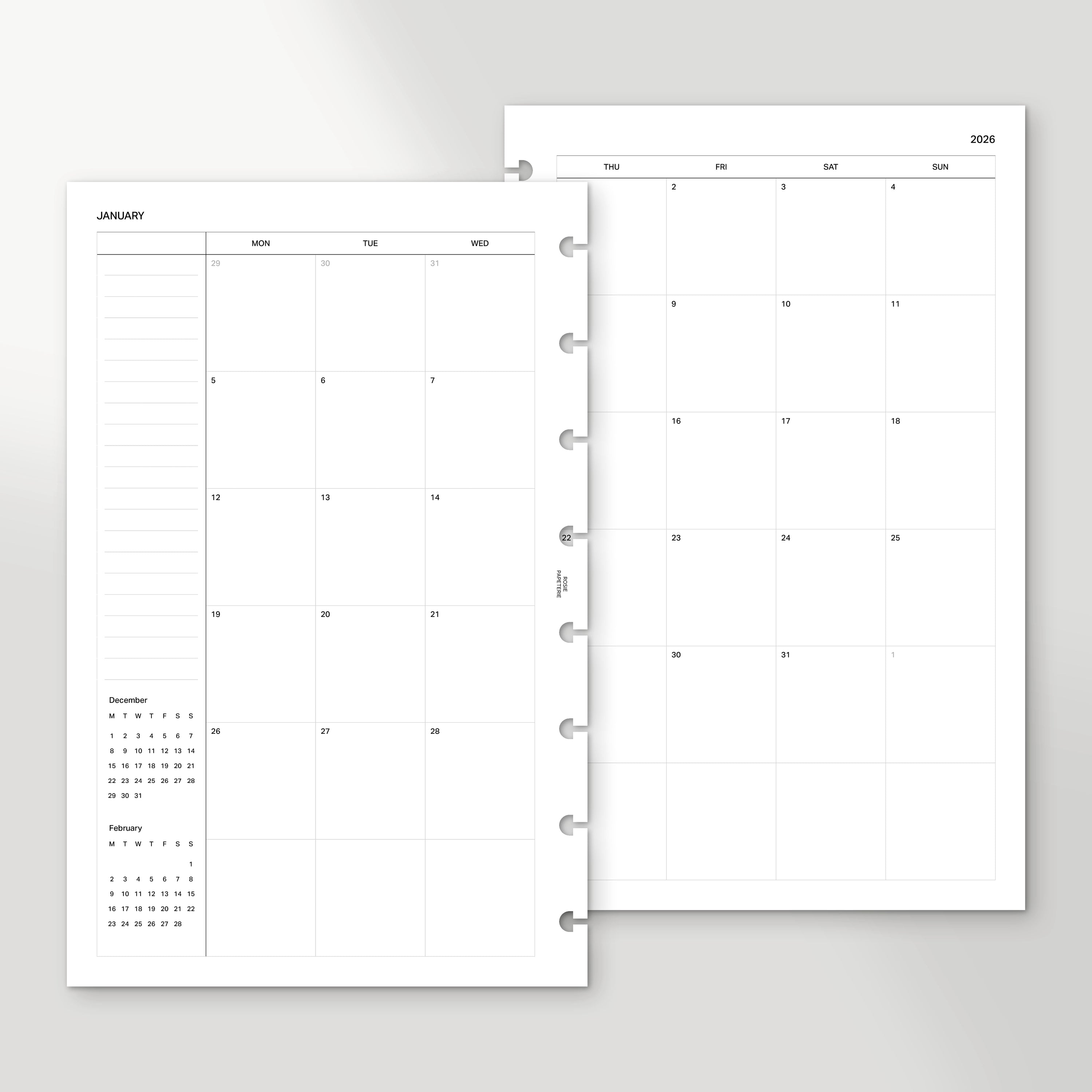 2026 Month on 4 Pages