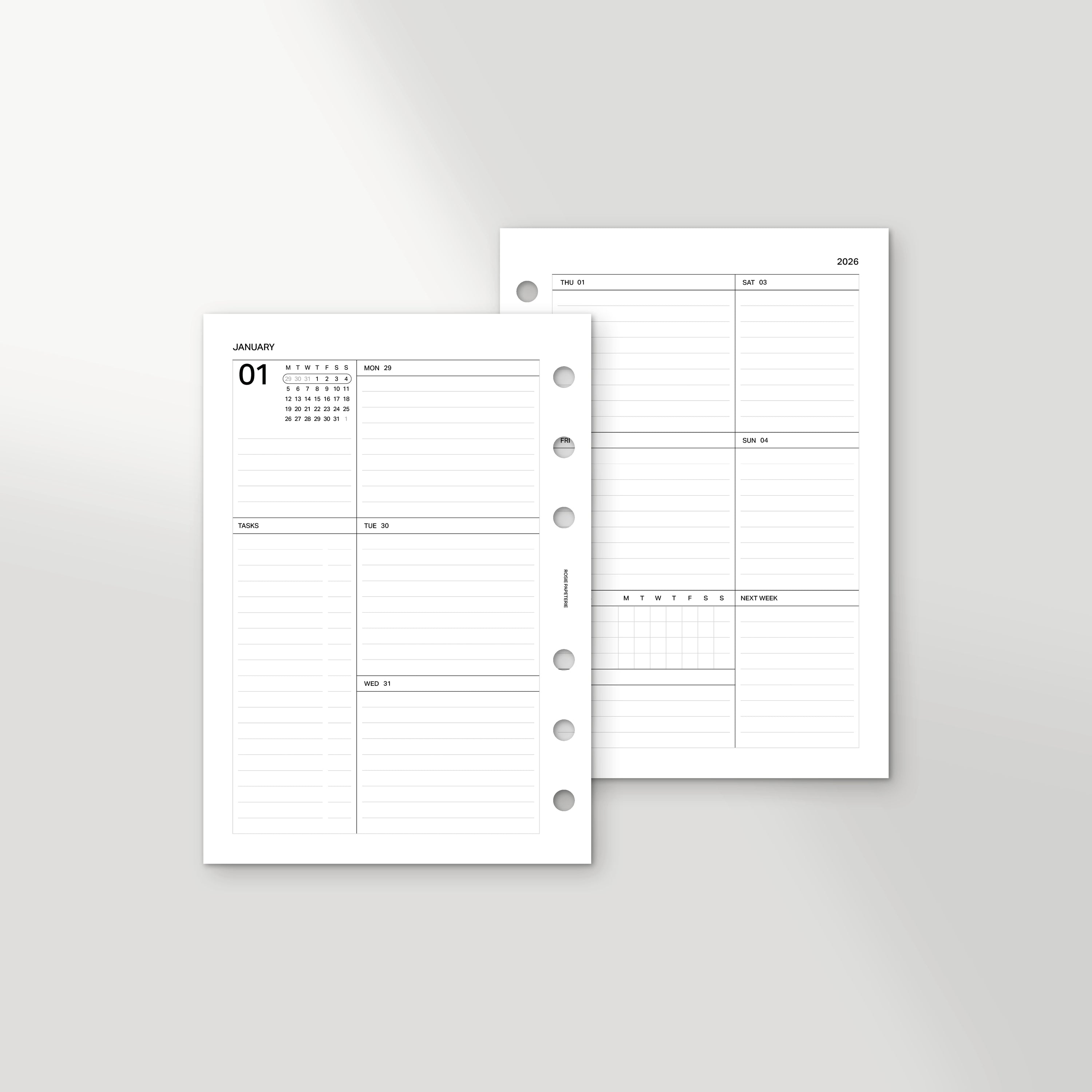 2026 Vertical Weekly Rosie Papeterie 2026 vertical weekly rosie papeterie