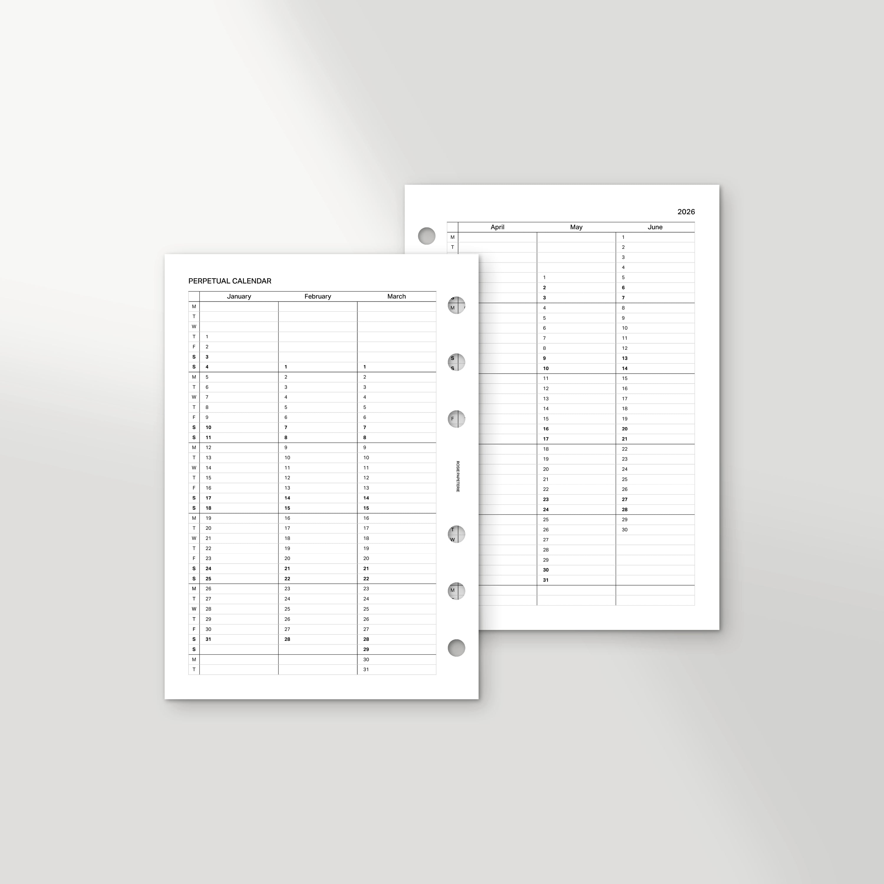 2026 Perpetual Calendar