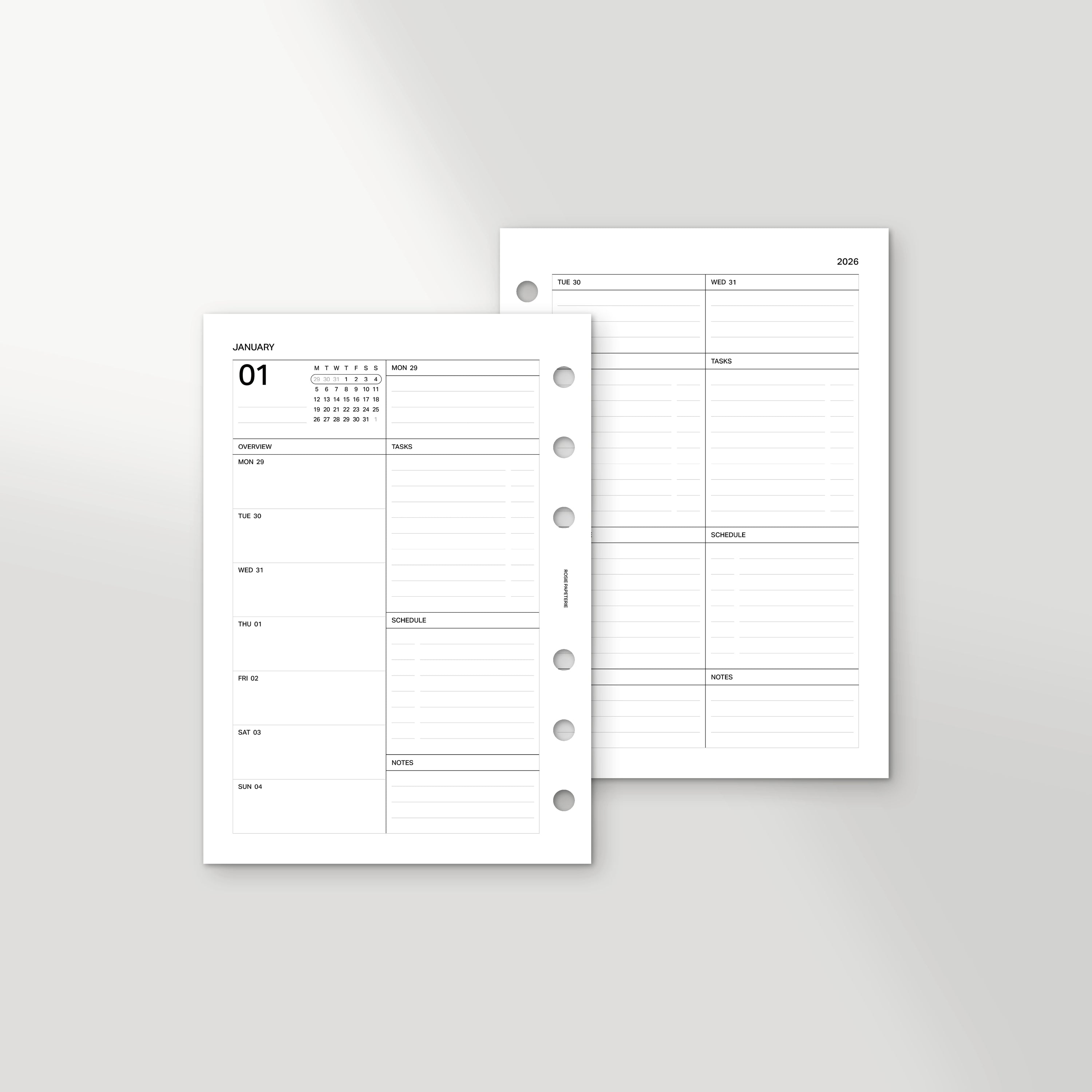 2026 Daily on 4 Pages