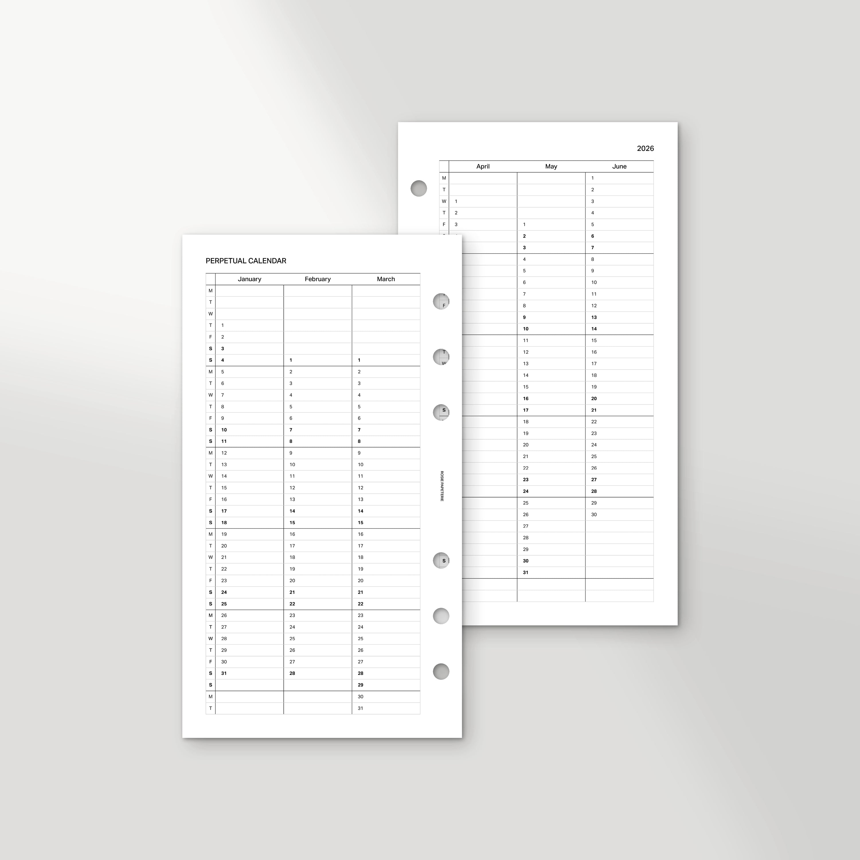 2026 Perpetual Calendar