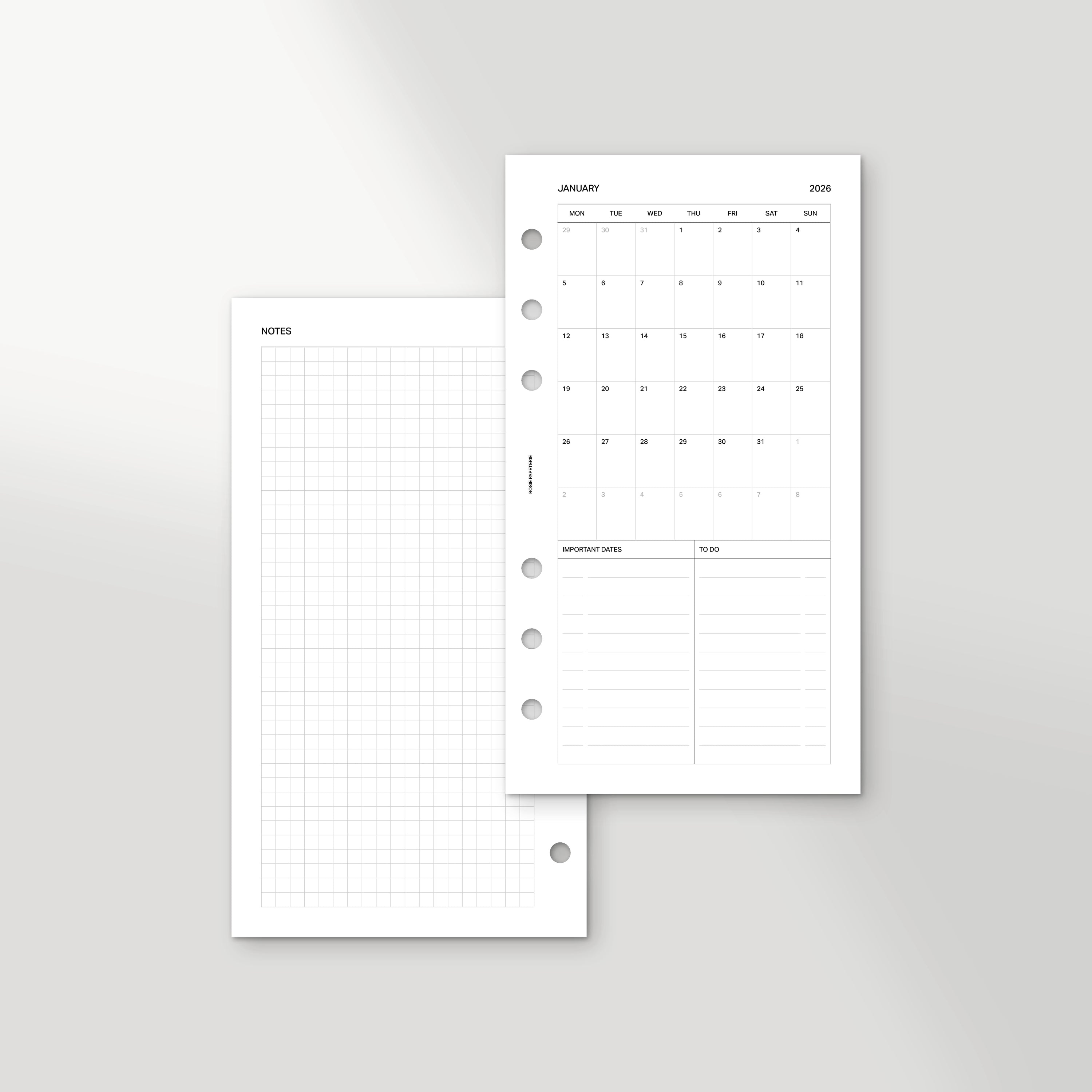 2026 Month on 1 Page
