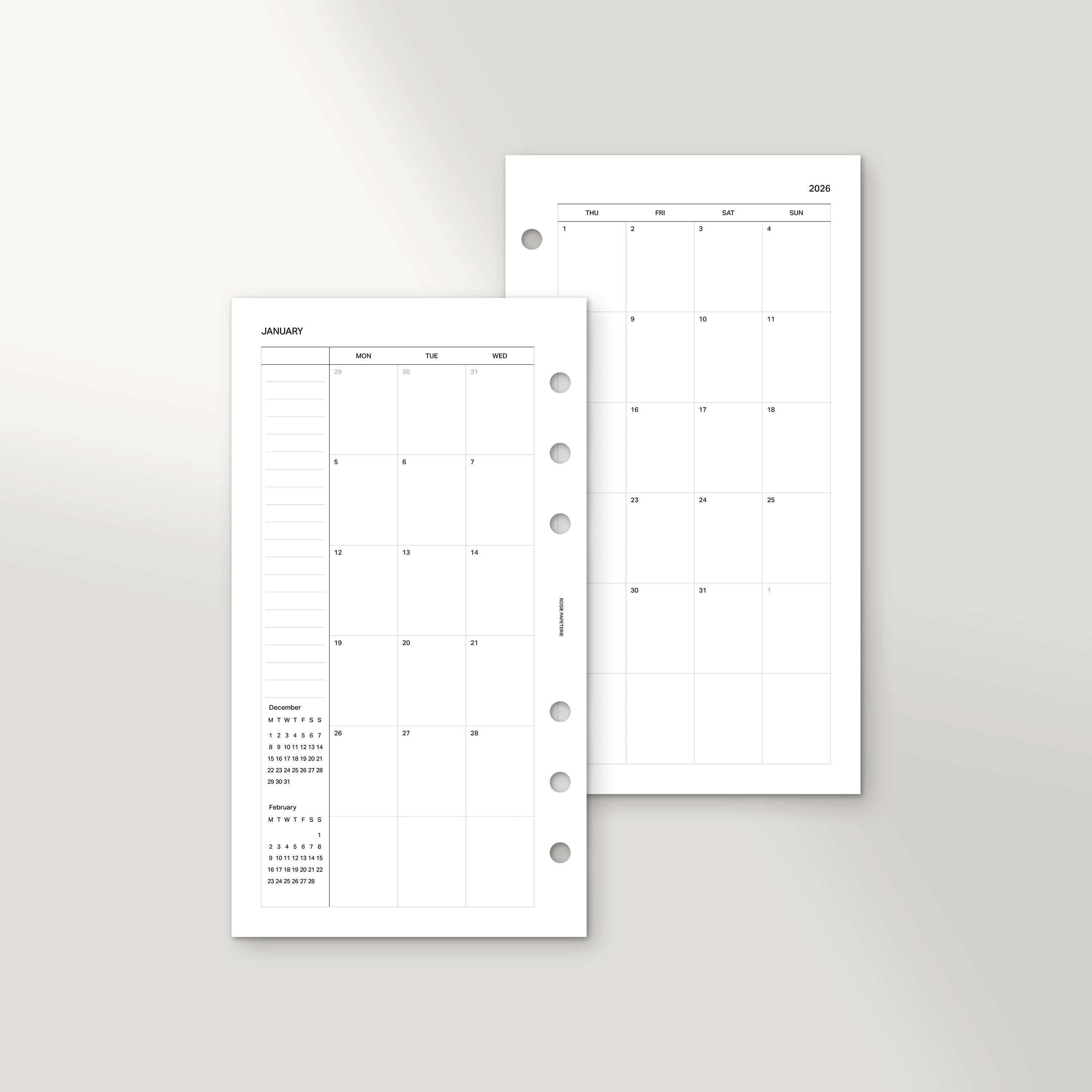 2026 Month on 4 Pages