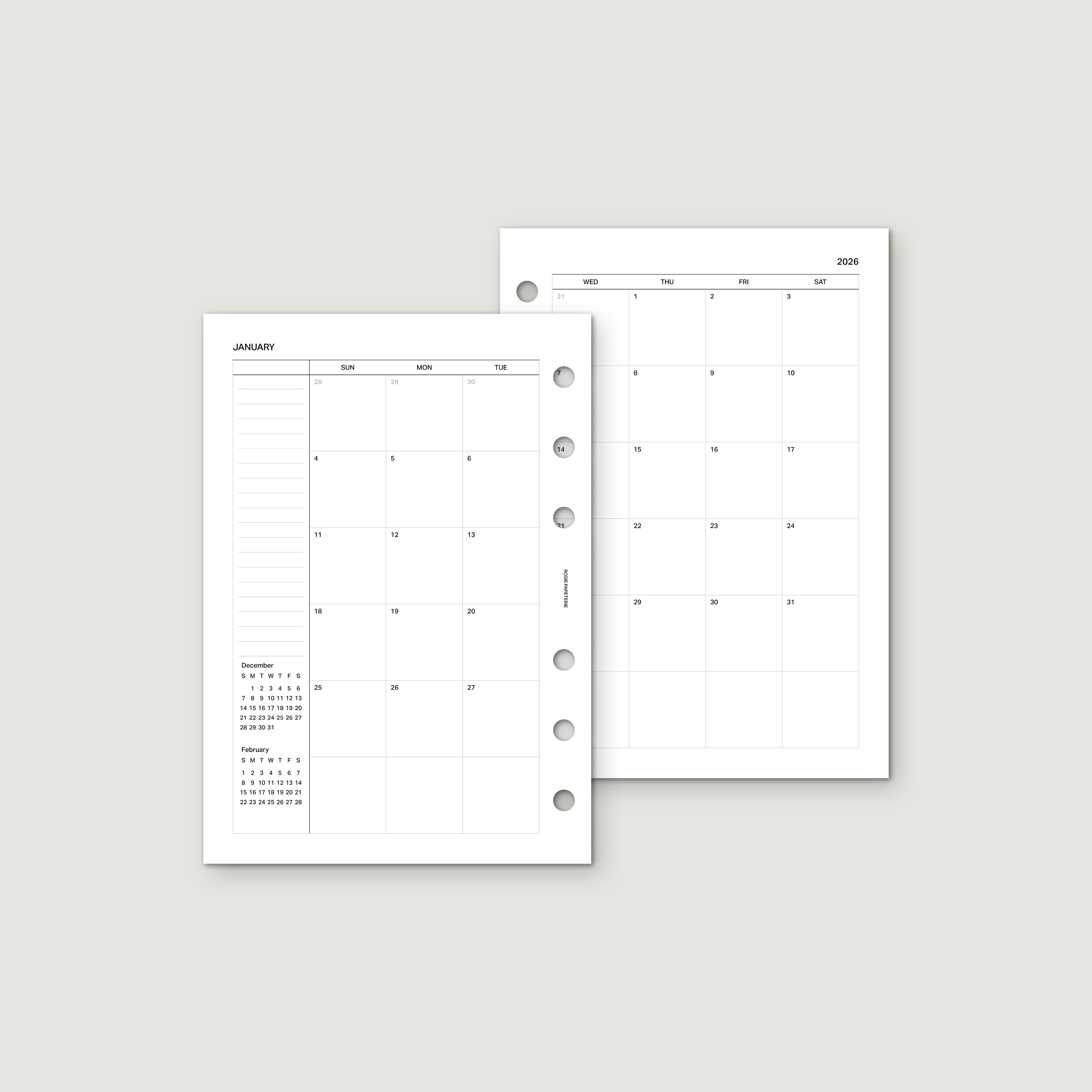 2026 Month on 4 Pages - PDF