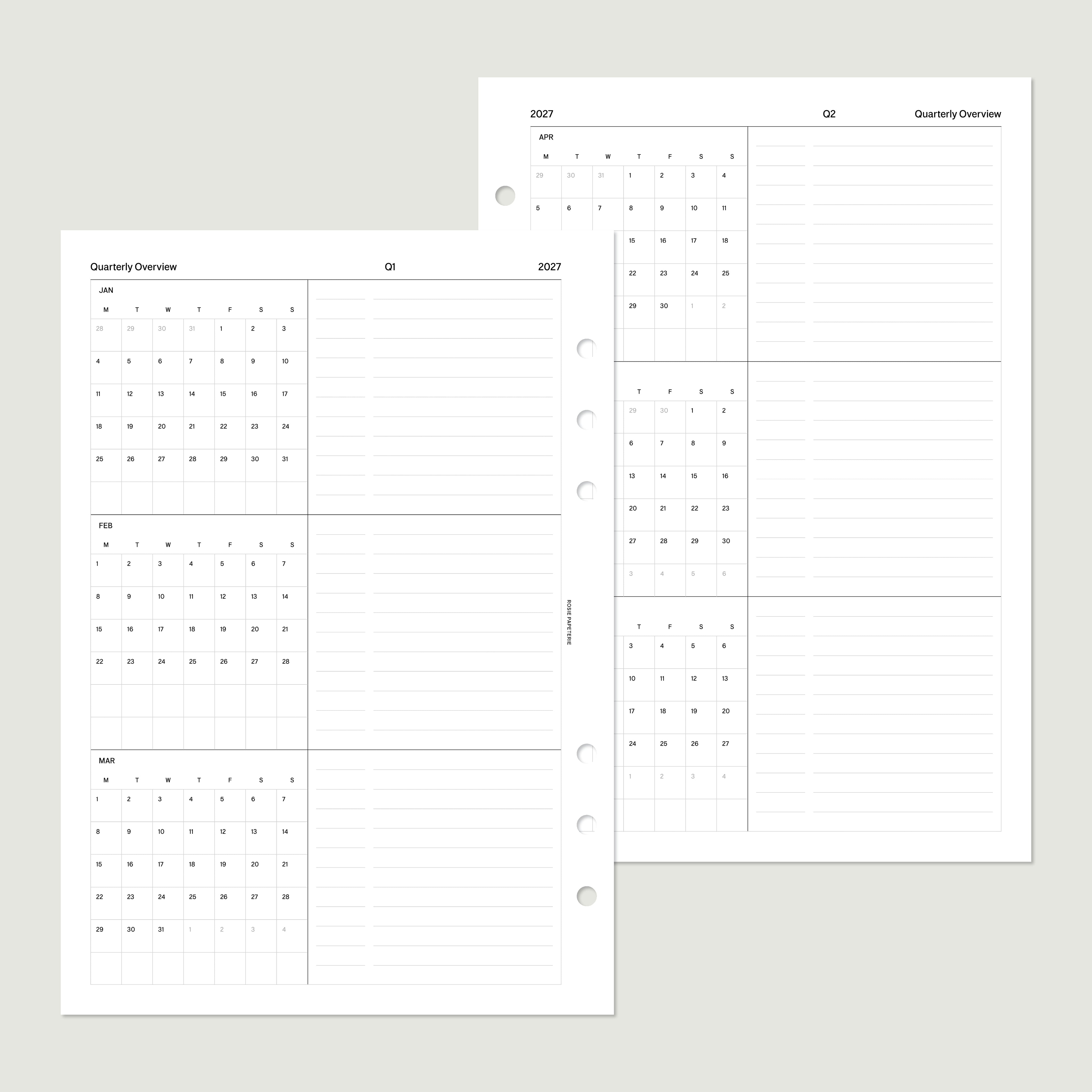 2027 Quarterly Overview
