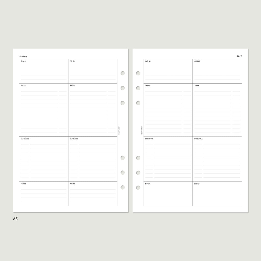 2027 Daily on 4 Pages