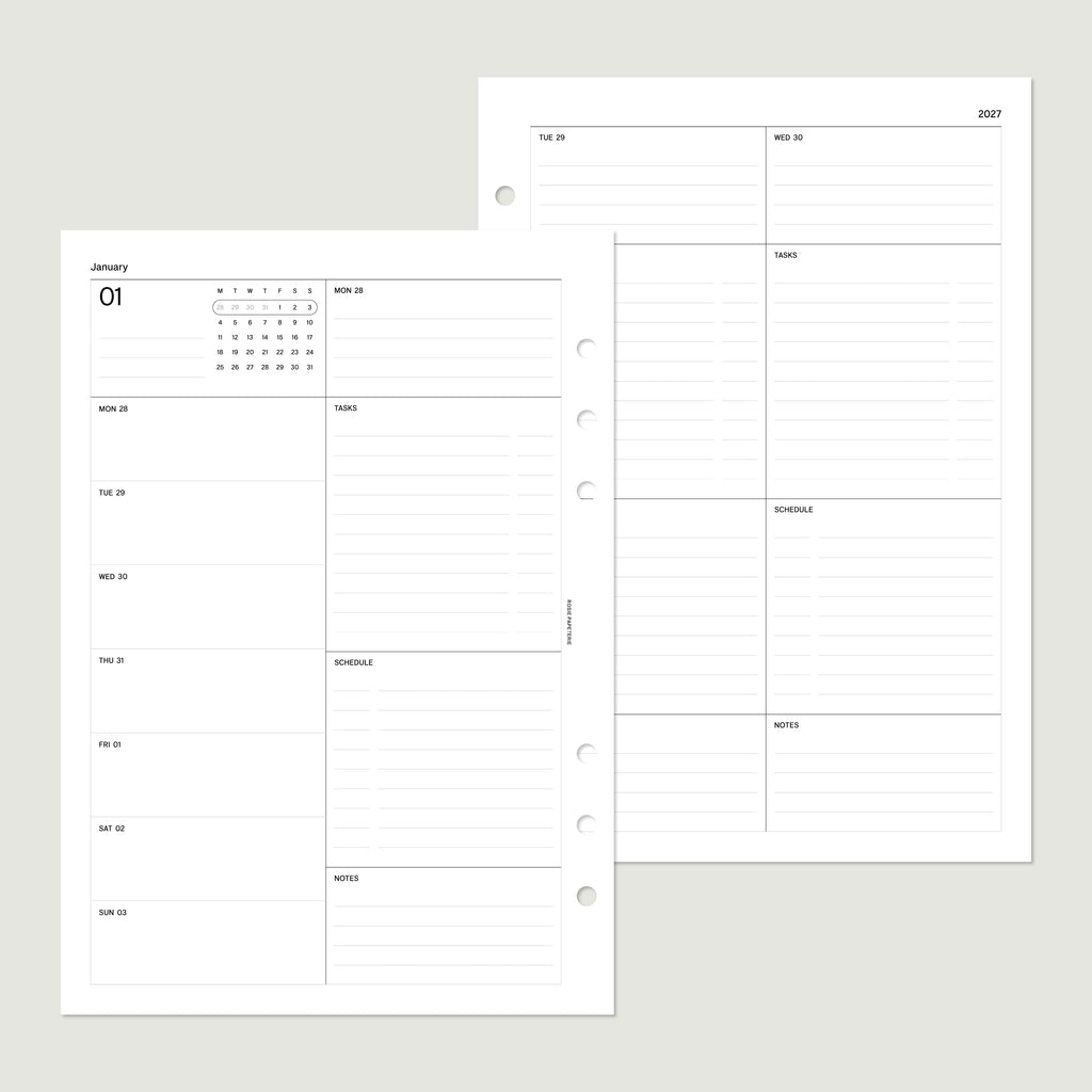 2027 Daily on 4 Pages