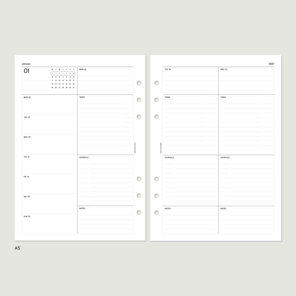 2027 Daily on 4 Pages