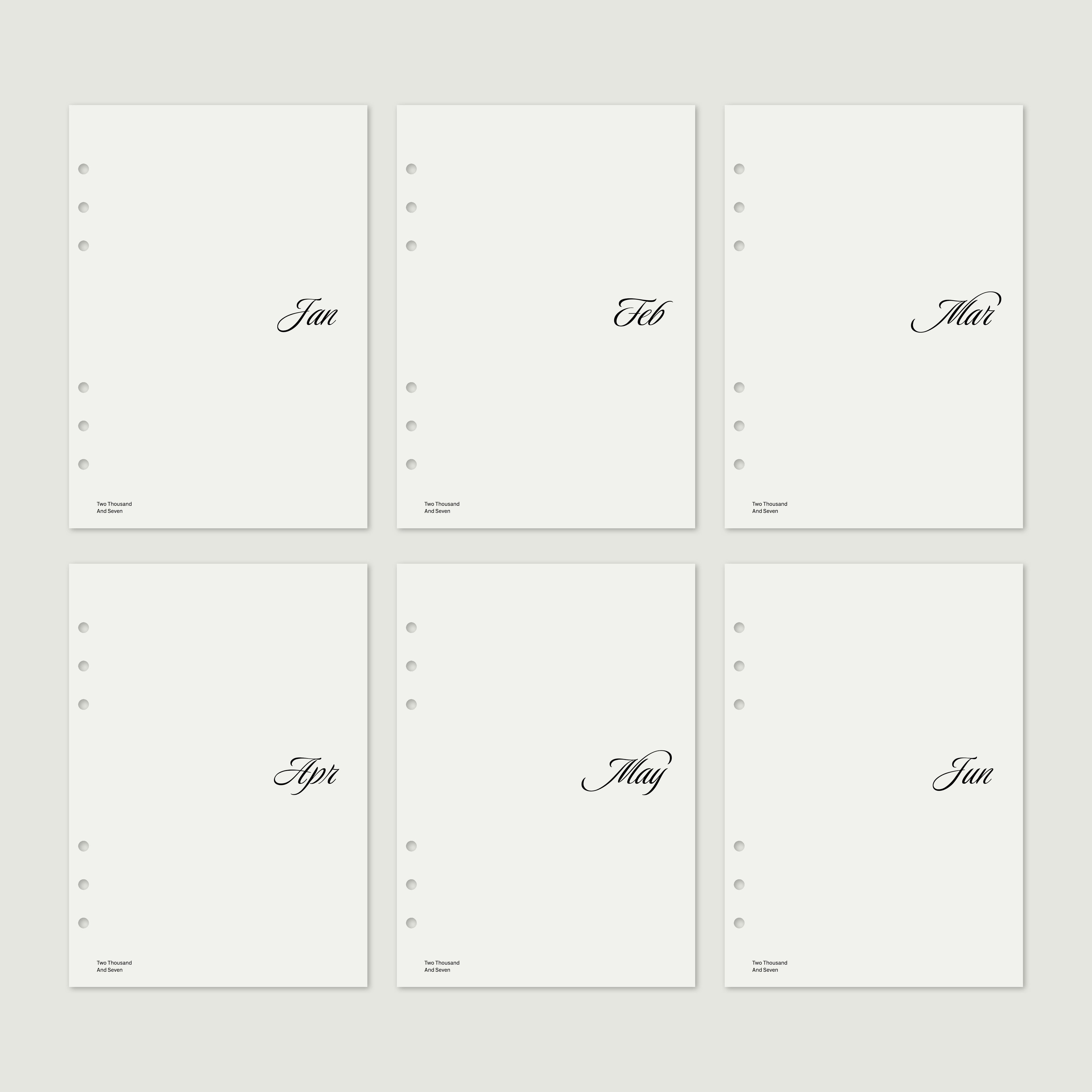 2027 Monthly Dashboard Set