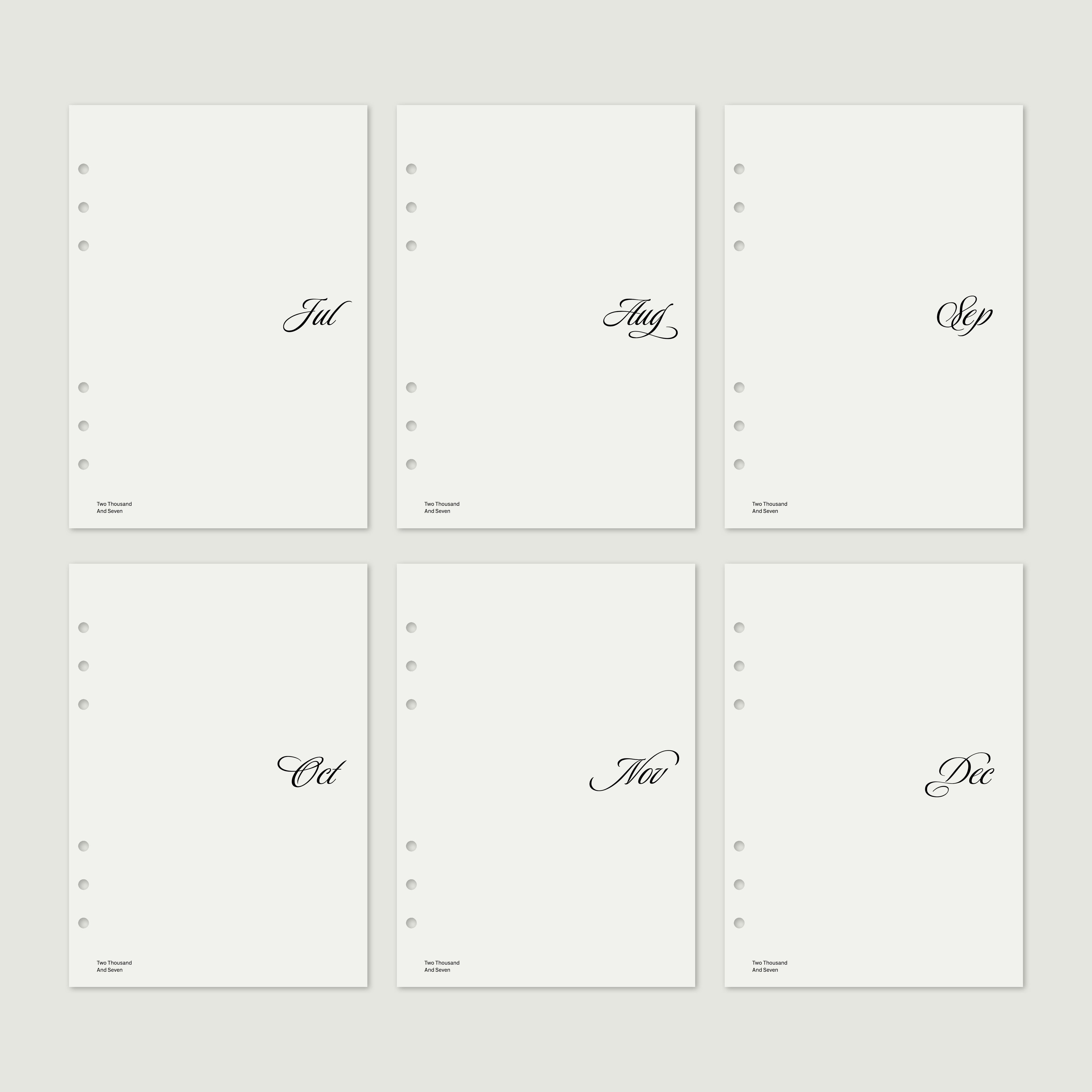 2027 Monthly Dashboard Set