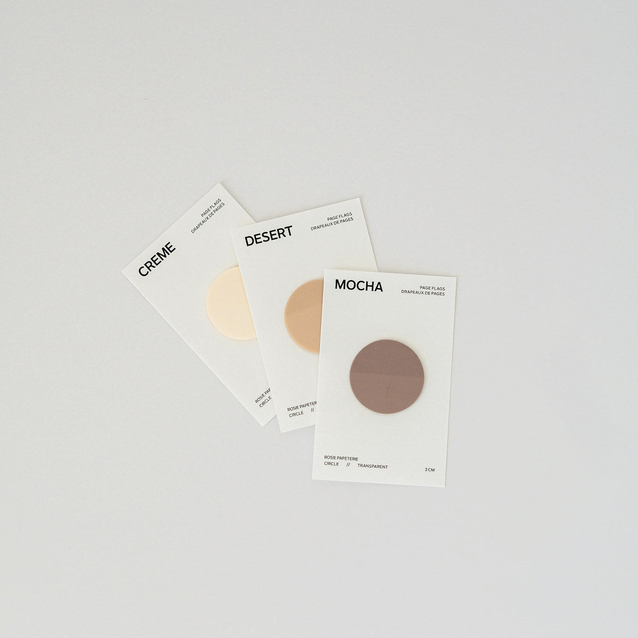 Circle Page Flags Trio — Warm