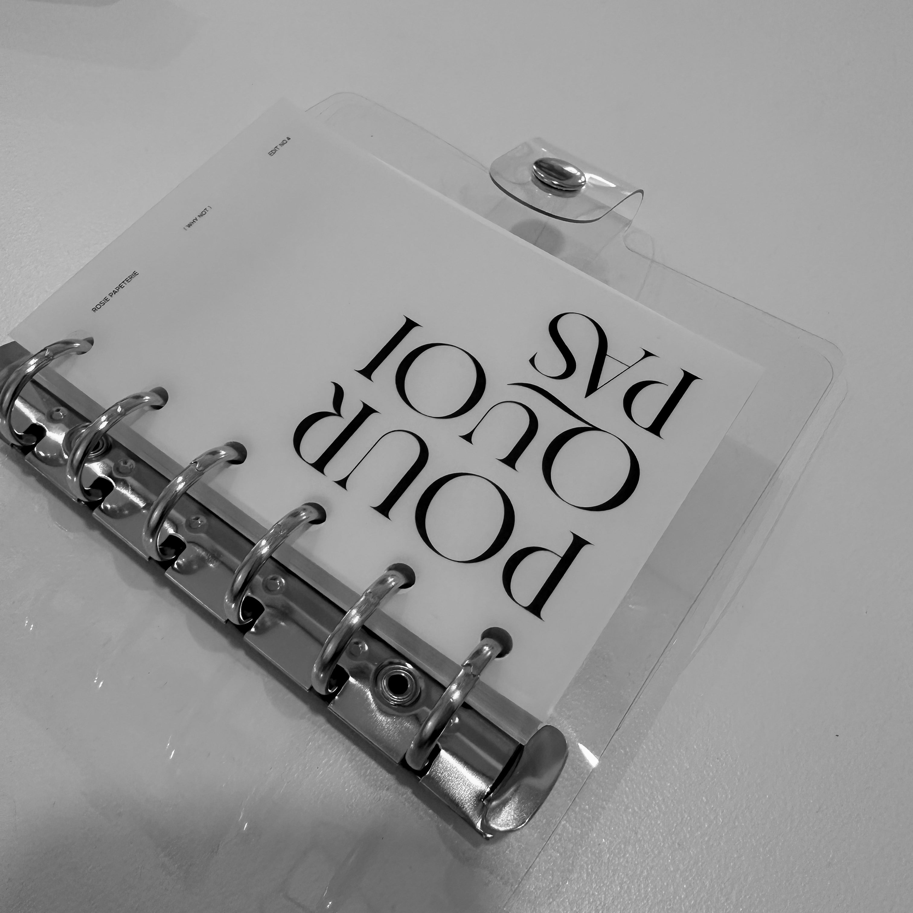 Clear Vinyl Ring Agenda