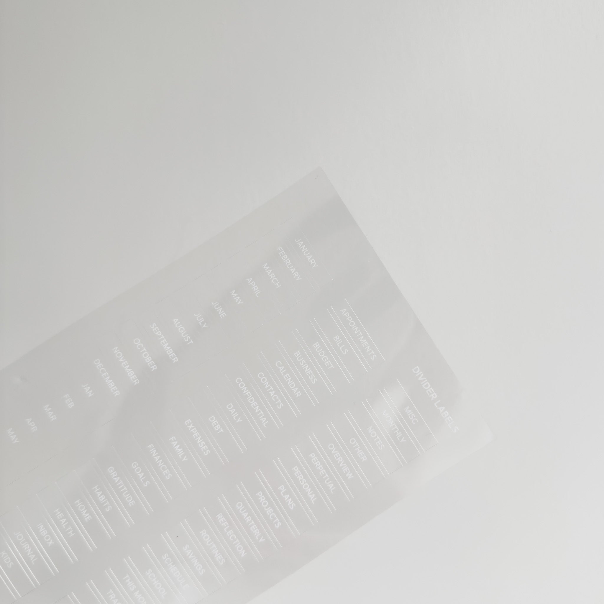 divider labels