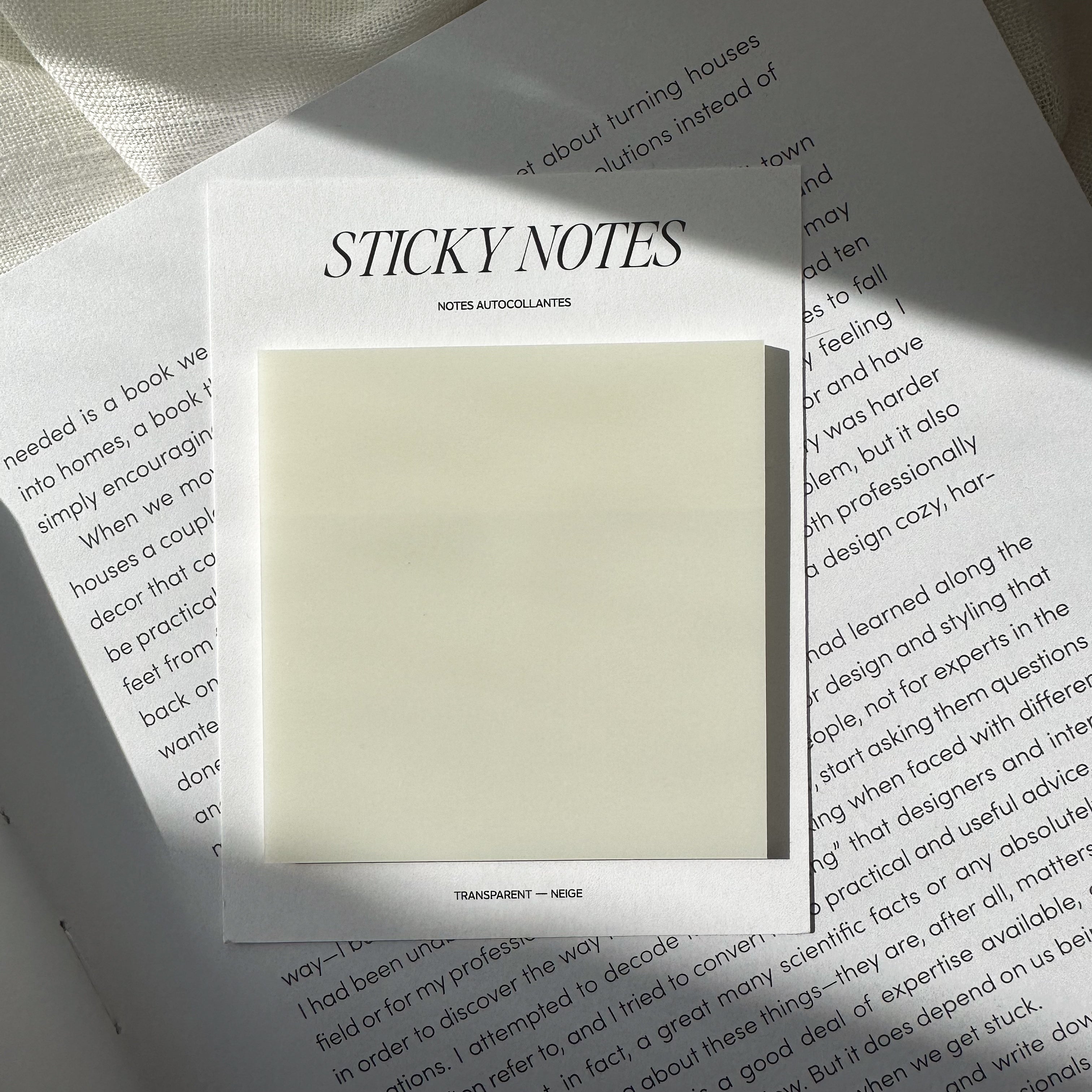 Large Square Transparent Sticky Notes
