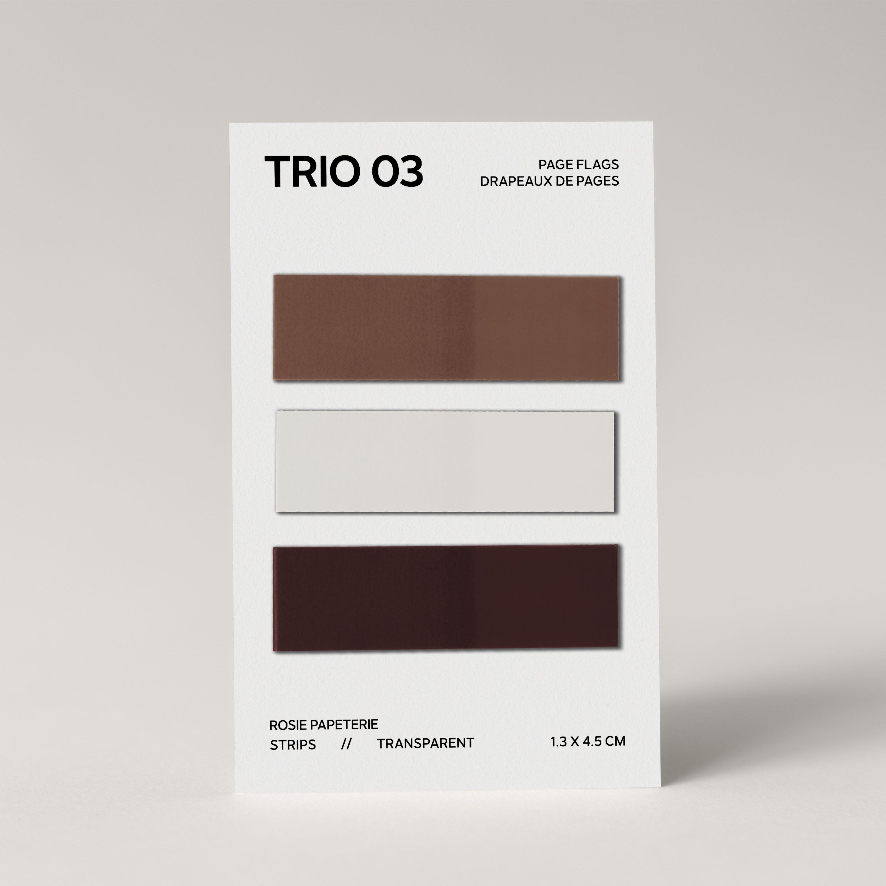 From top to bottom : Mocha, Nuage, Vino
