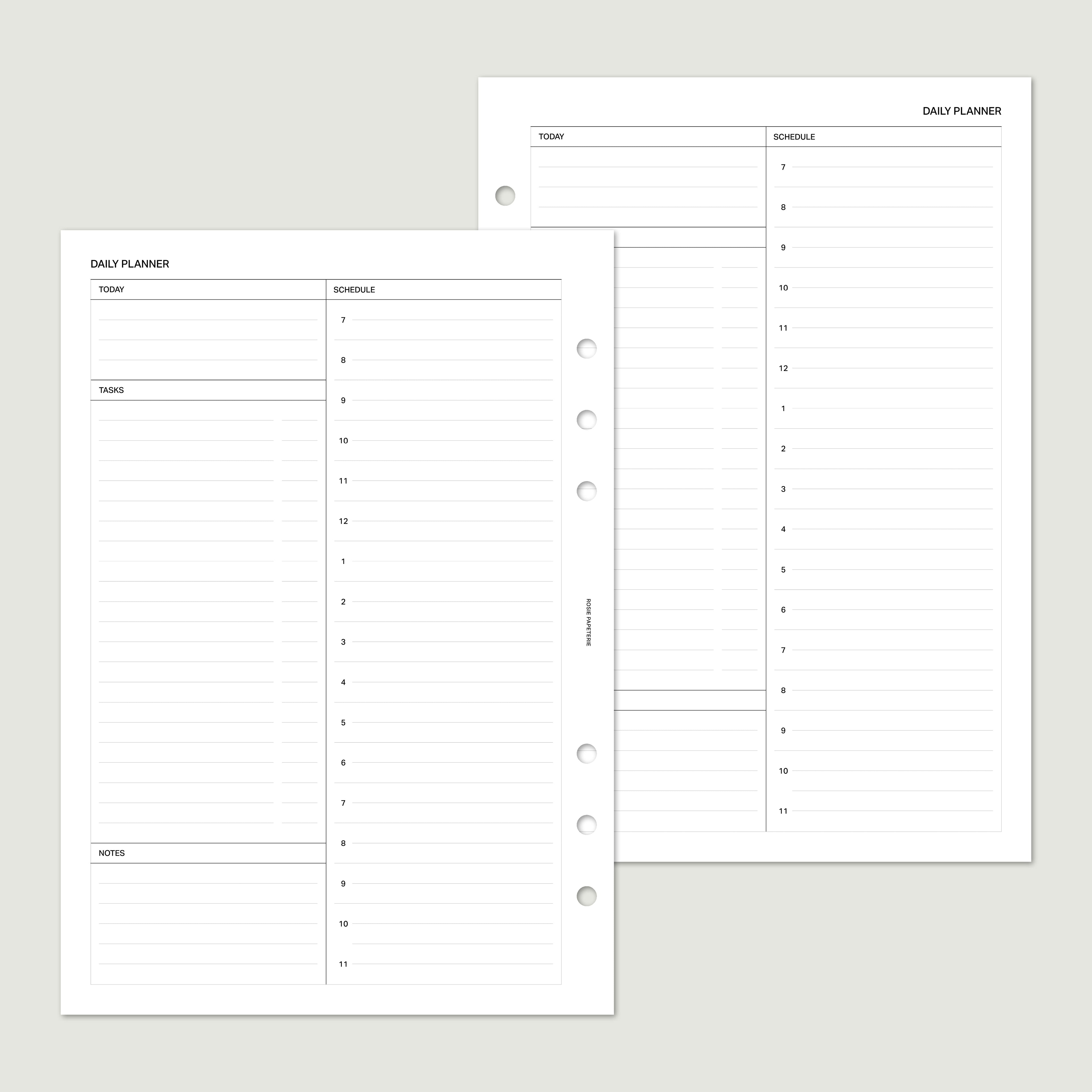 Undated Daily Hourly - PDF