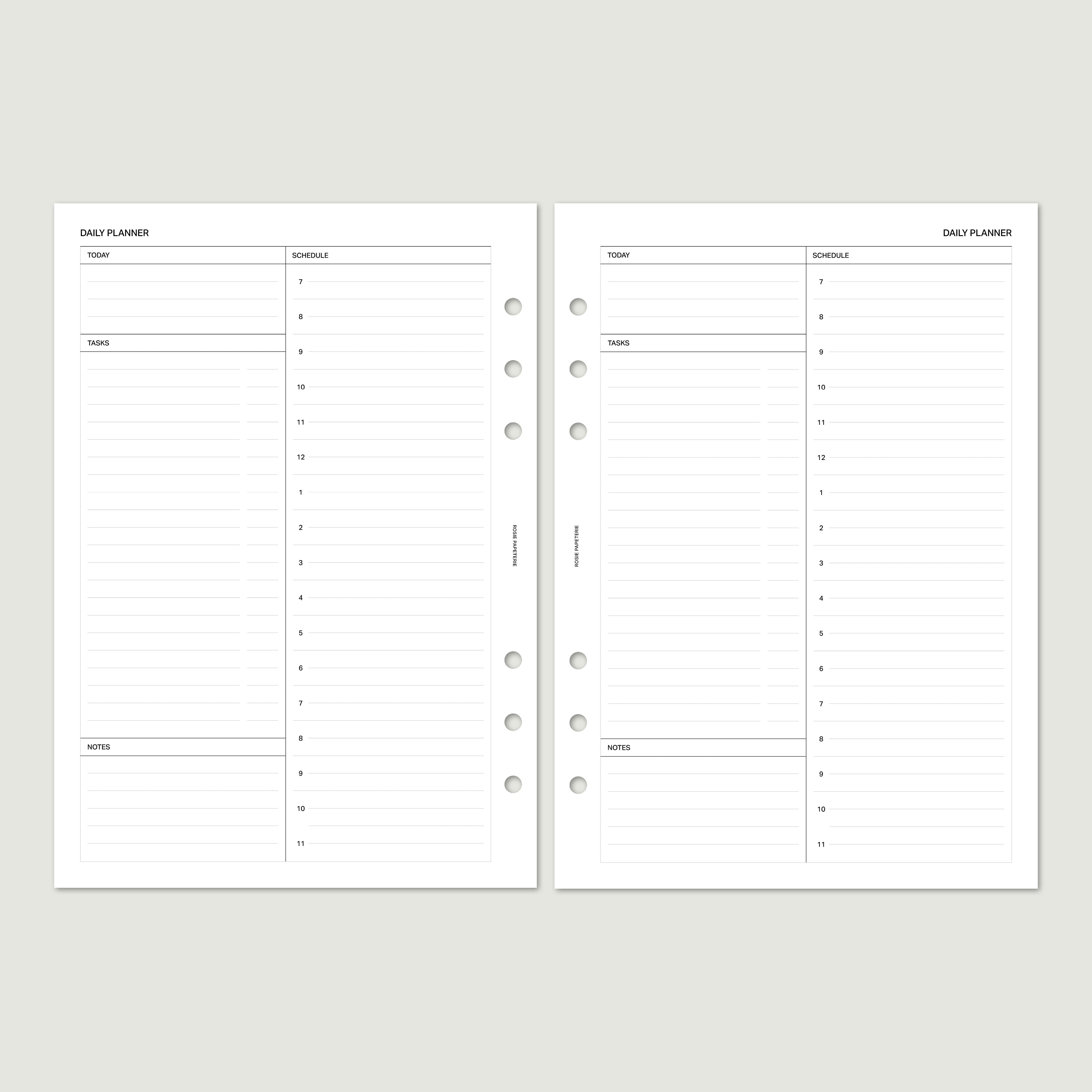 Undated Daily Hourly - PDF