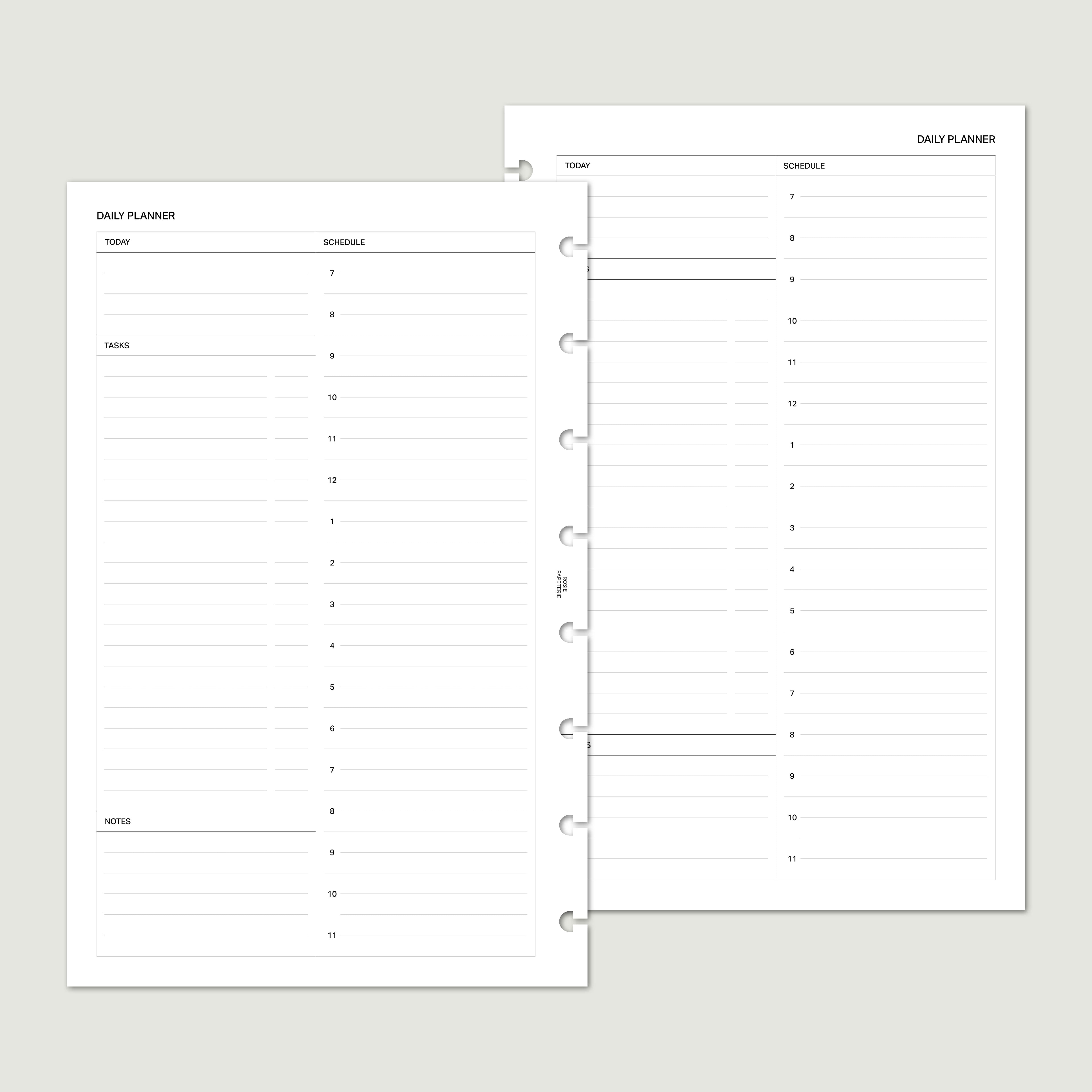 Undated Daily Hourly - PDF