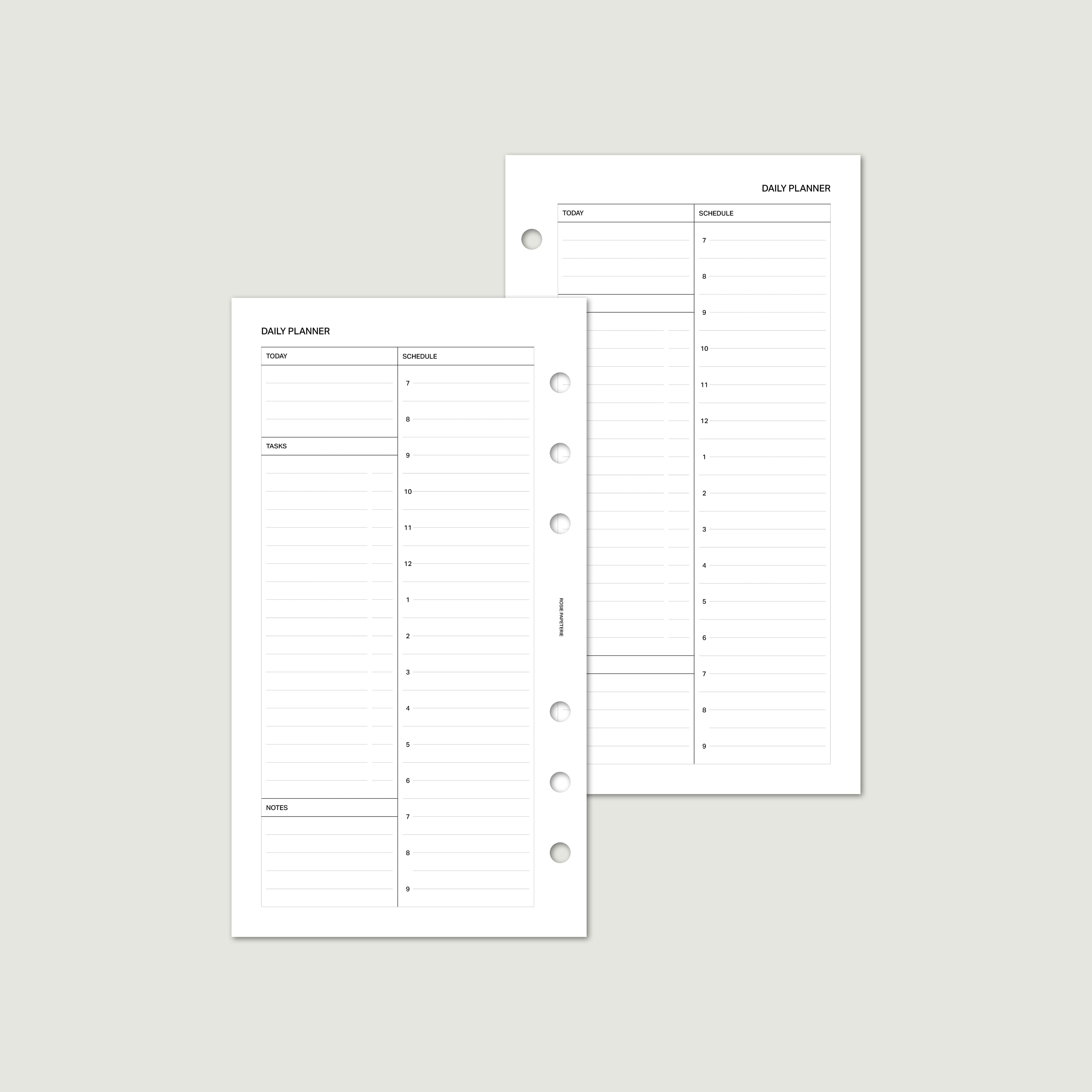 Undated Daily Hourly - PDF