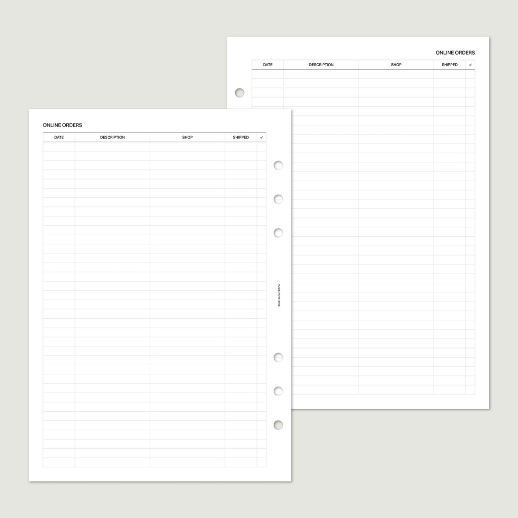 Online Orders Tracker - PDF