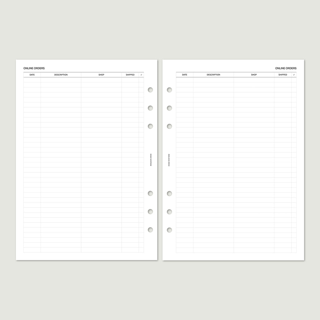 Online Orders Tracker - PDF