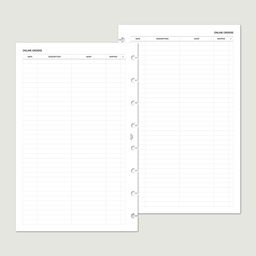Online Orders Tracker - PDF