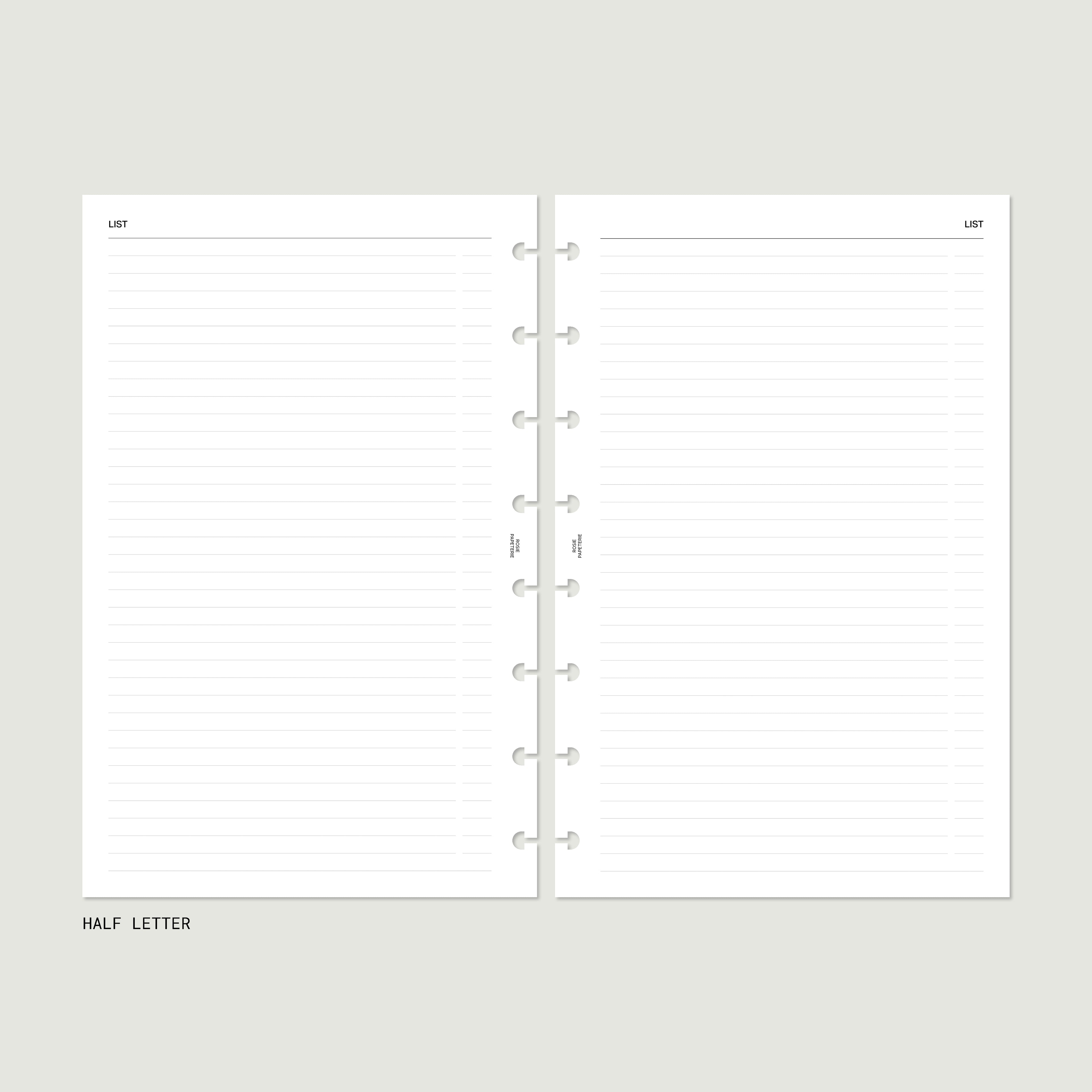 Undated Agenda Bundle — Half Letter