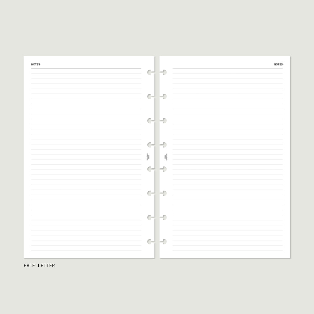 Undated Agenda Bundle — Half Letter