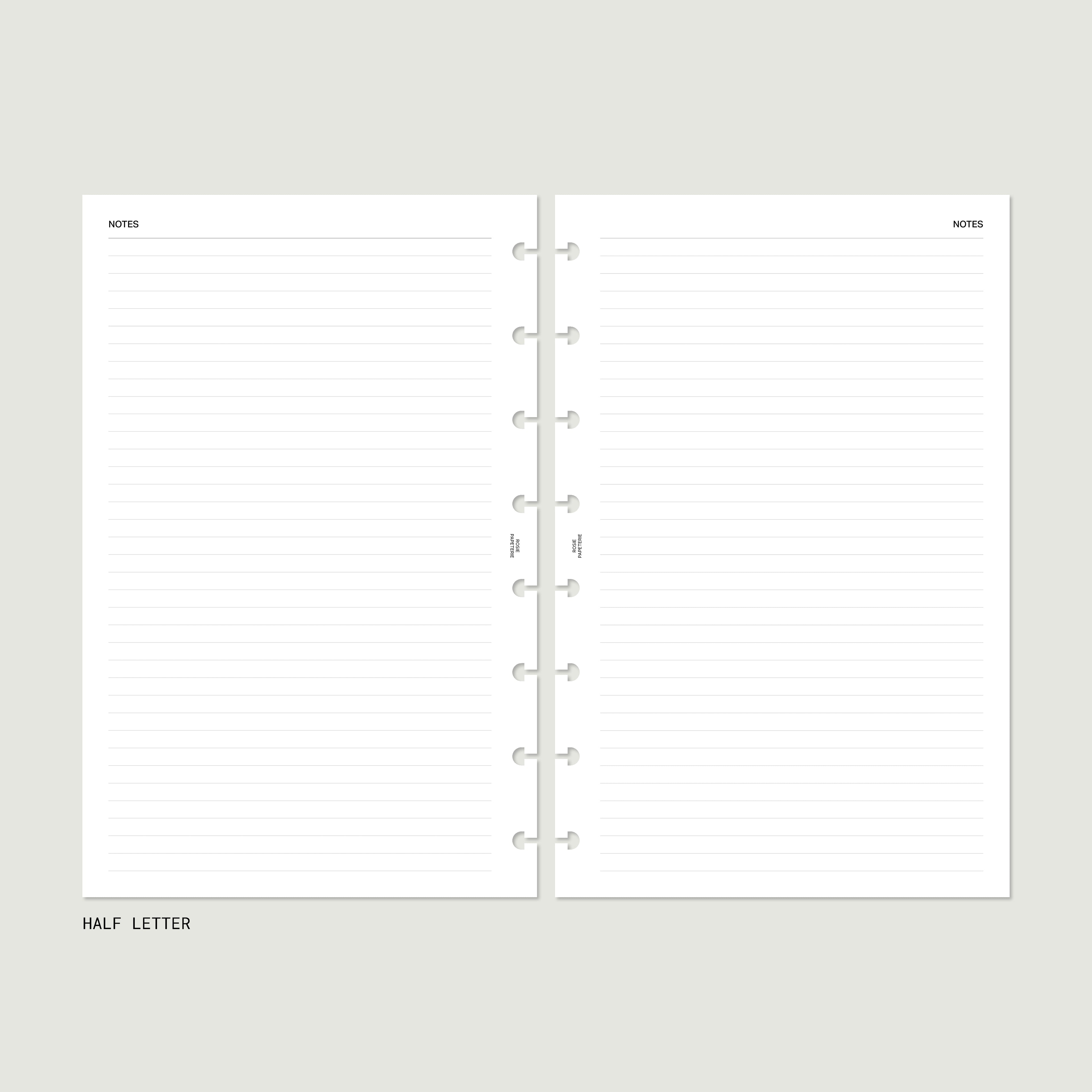 Undated Agenda Bundle — Half Letter