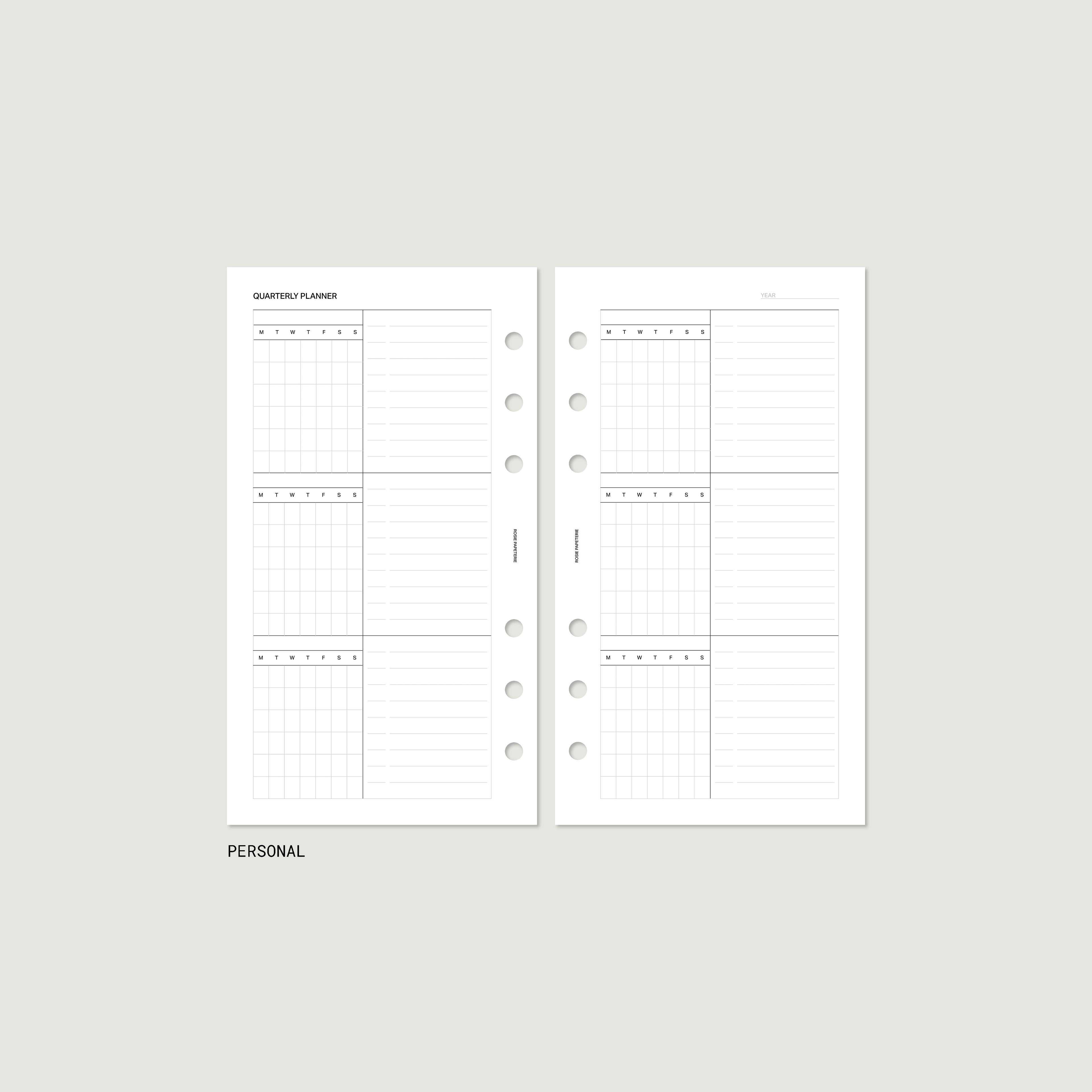 Undated Agenda Bundle — Personal